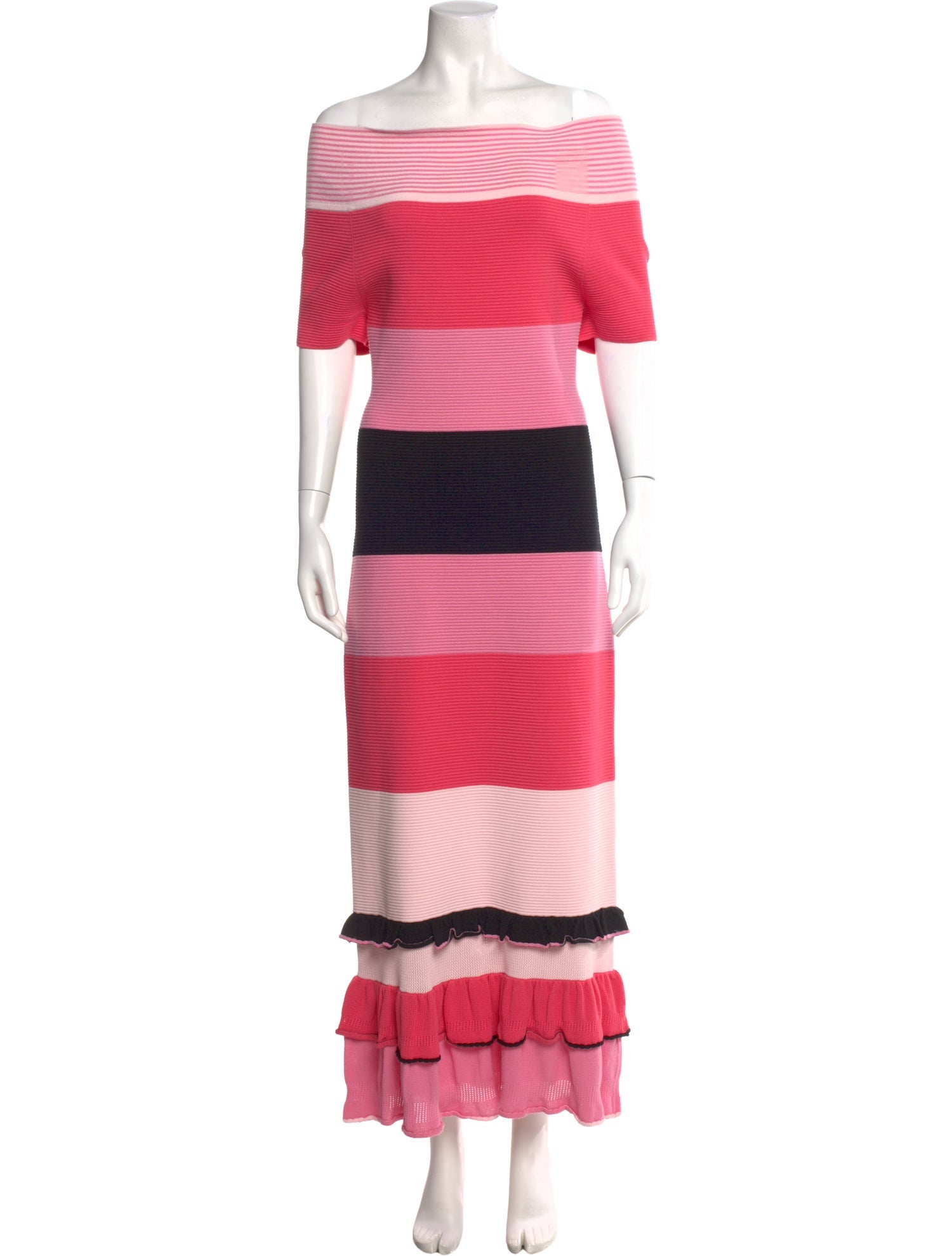 Prabal Gurung Striped Long Dress