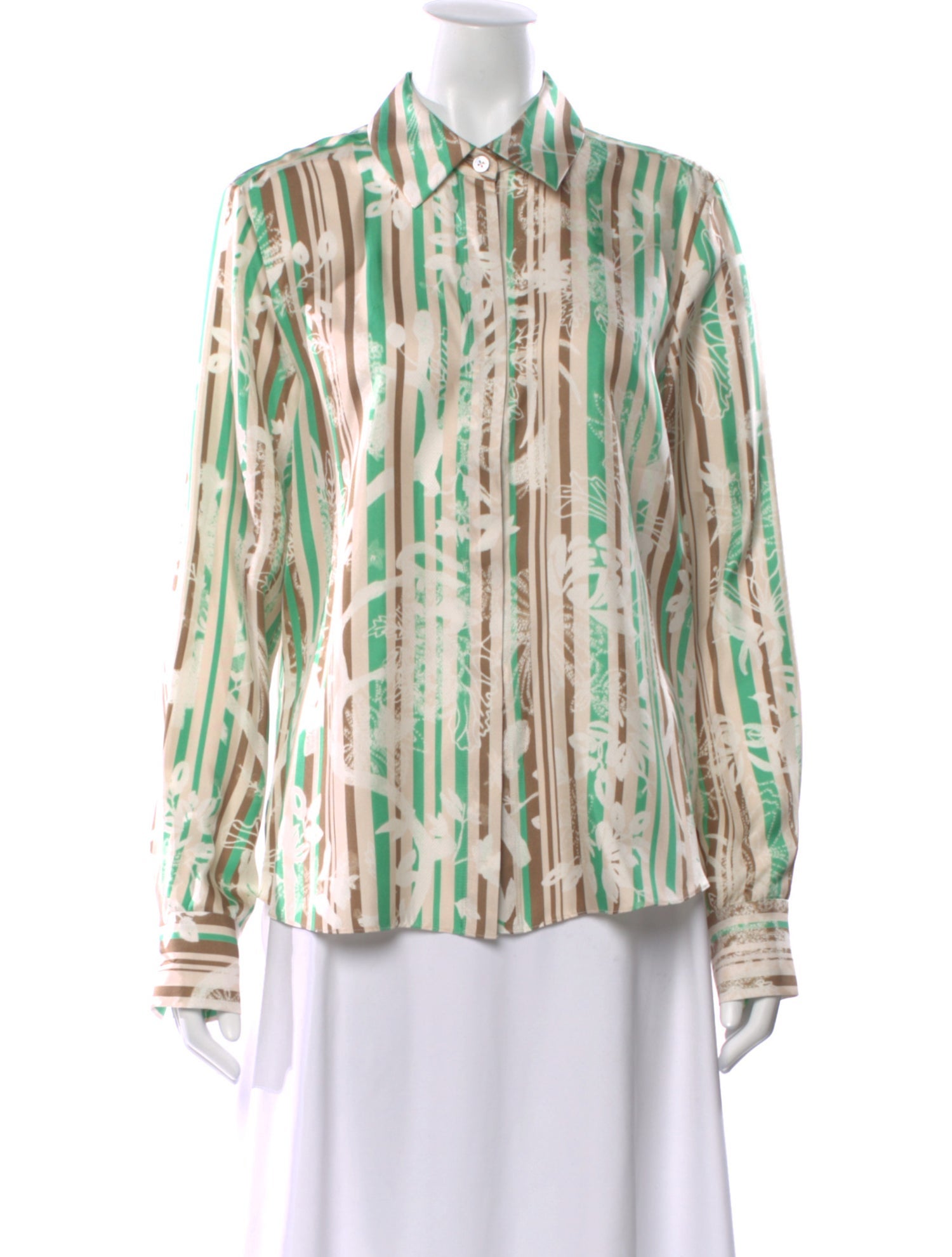 Prabal Gurung Silk Striped Blouse
