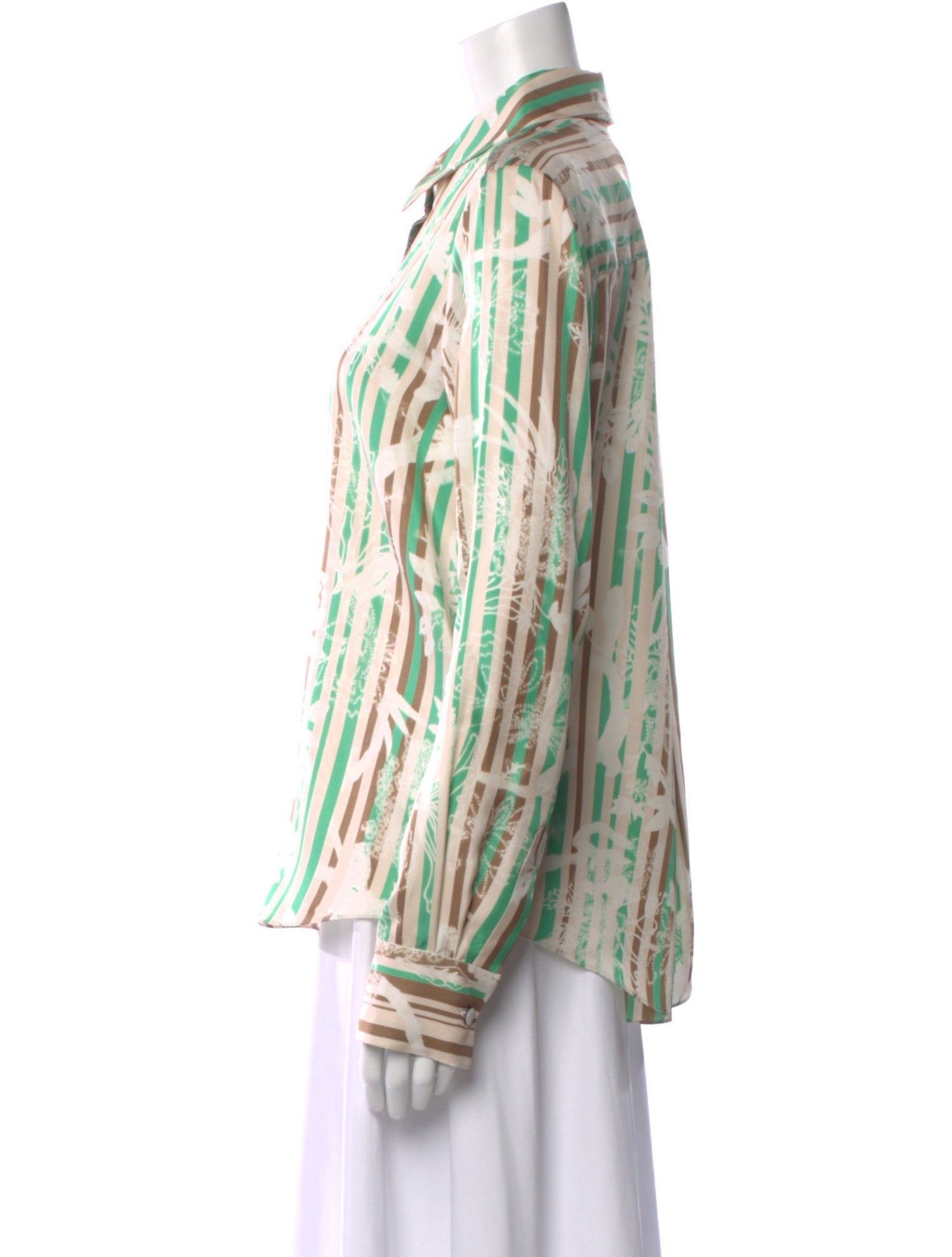 Prabal Gurung Silk Striped Blouse