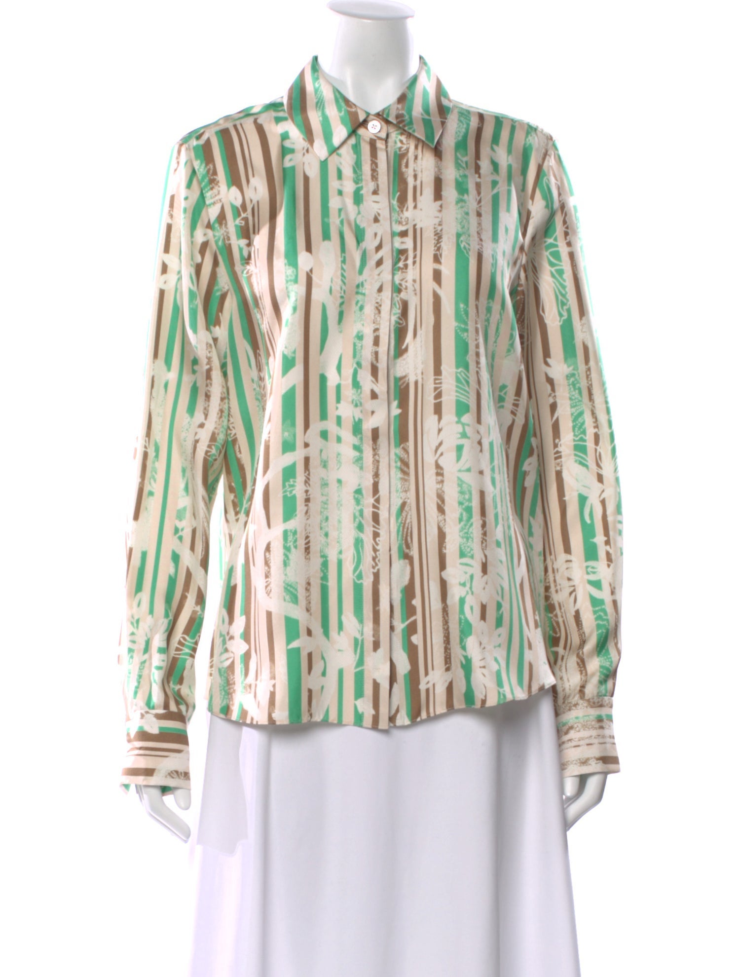 Prabal Gurung Silk Striped Blouse