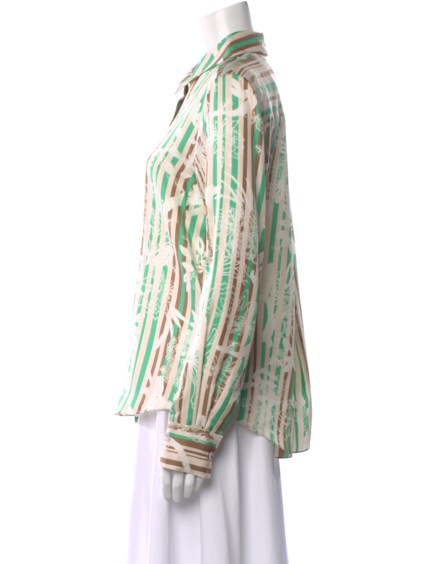 Prabal Gurung Silk Striped Blouse