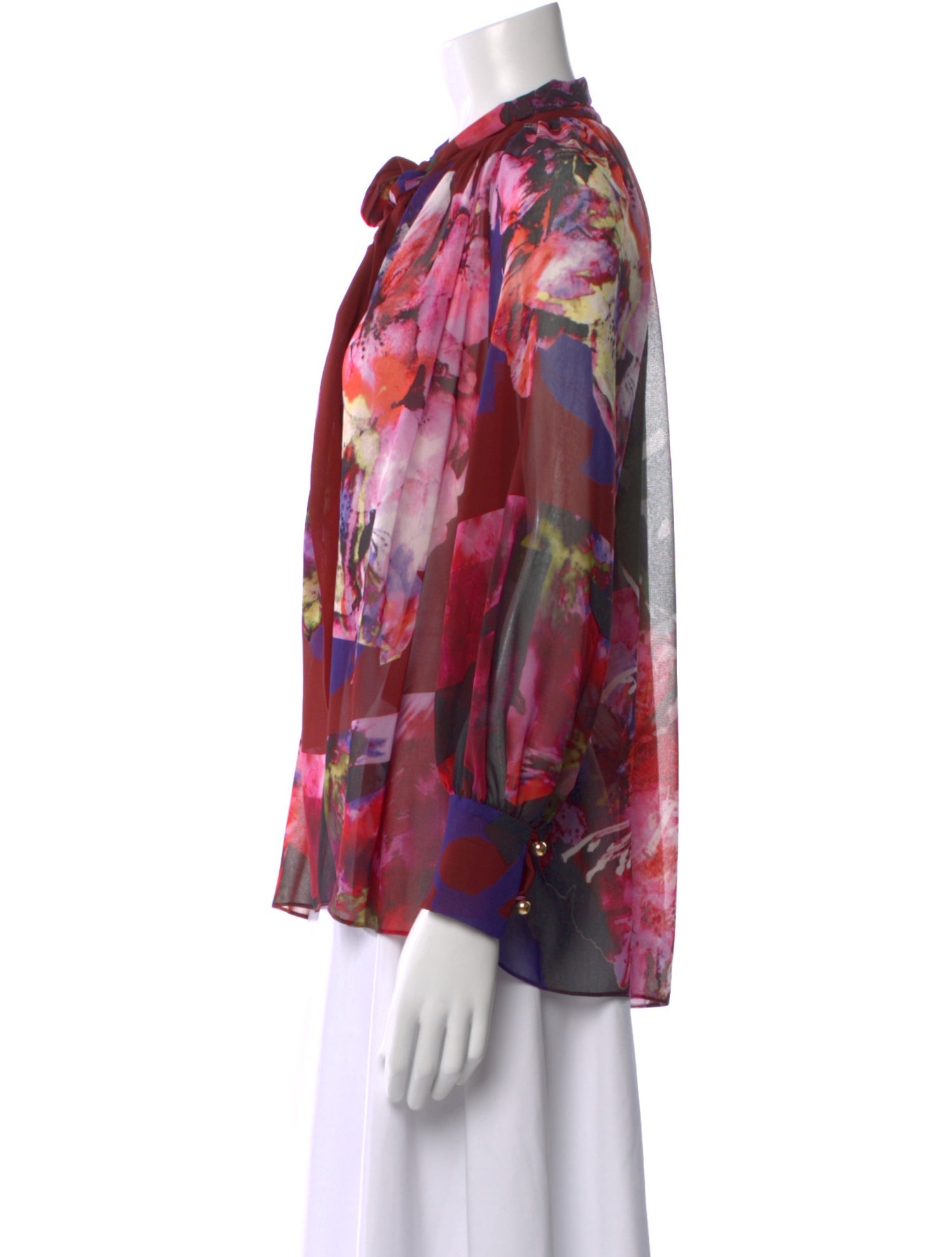 Prabal Gurung Silk Floral Print Blouse