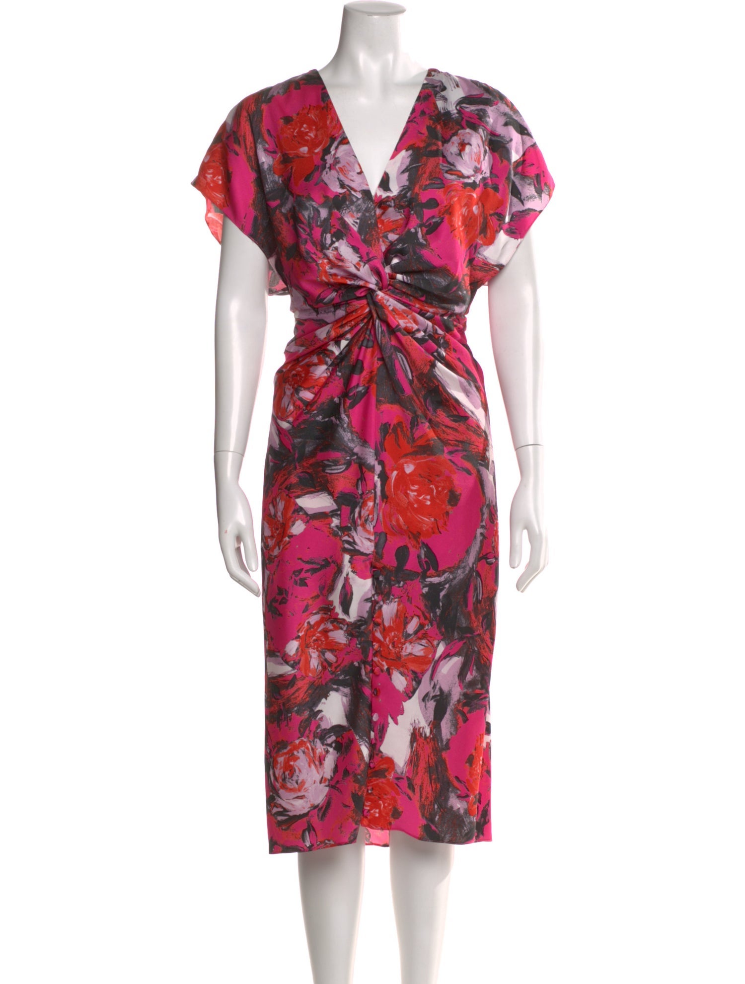 Prabal Gurung Floral Print Midi Length Dress