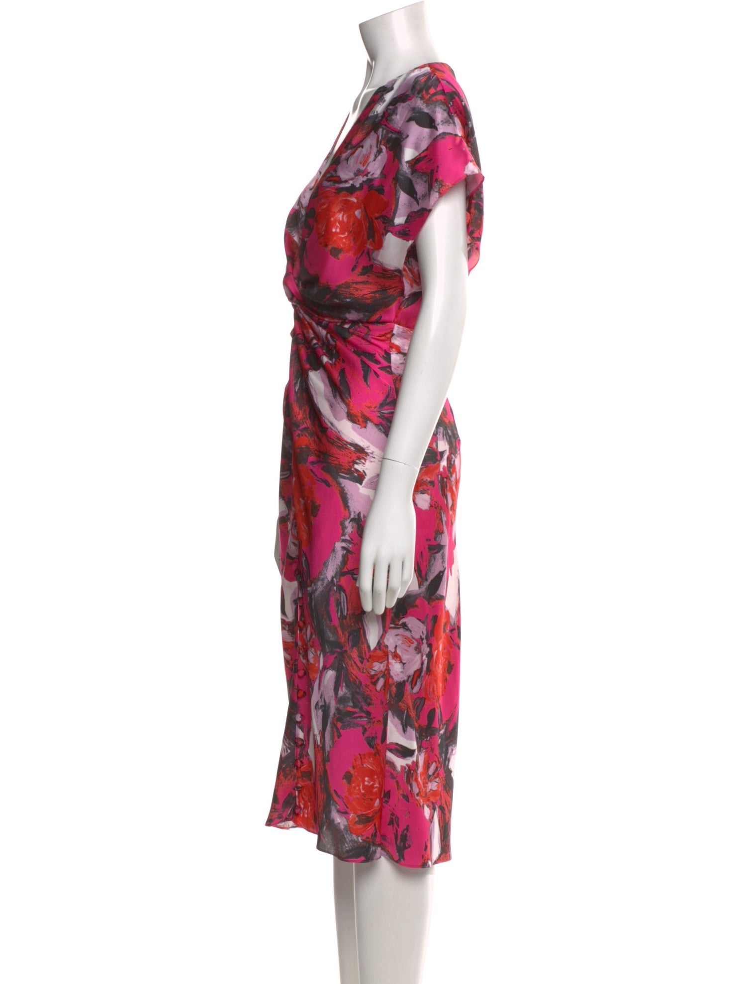 Prabal Gurung Floral Print Midi Length Dress