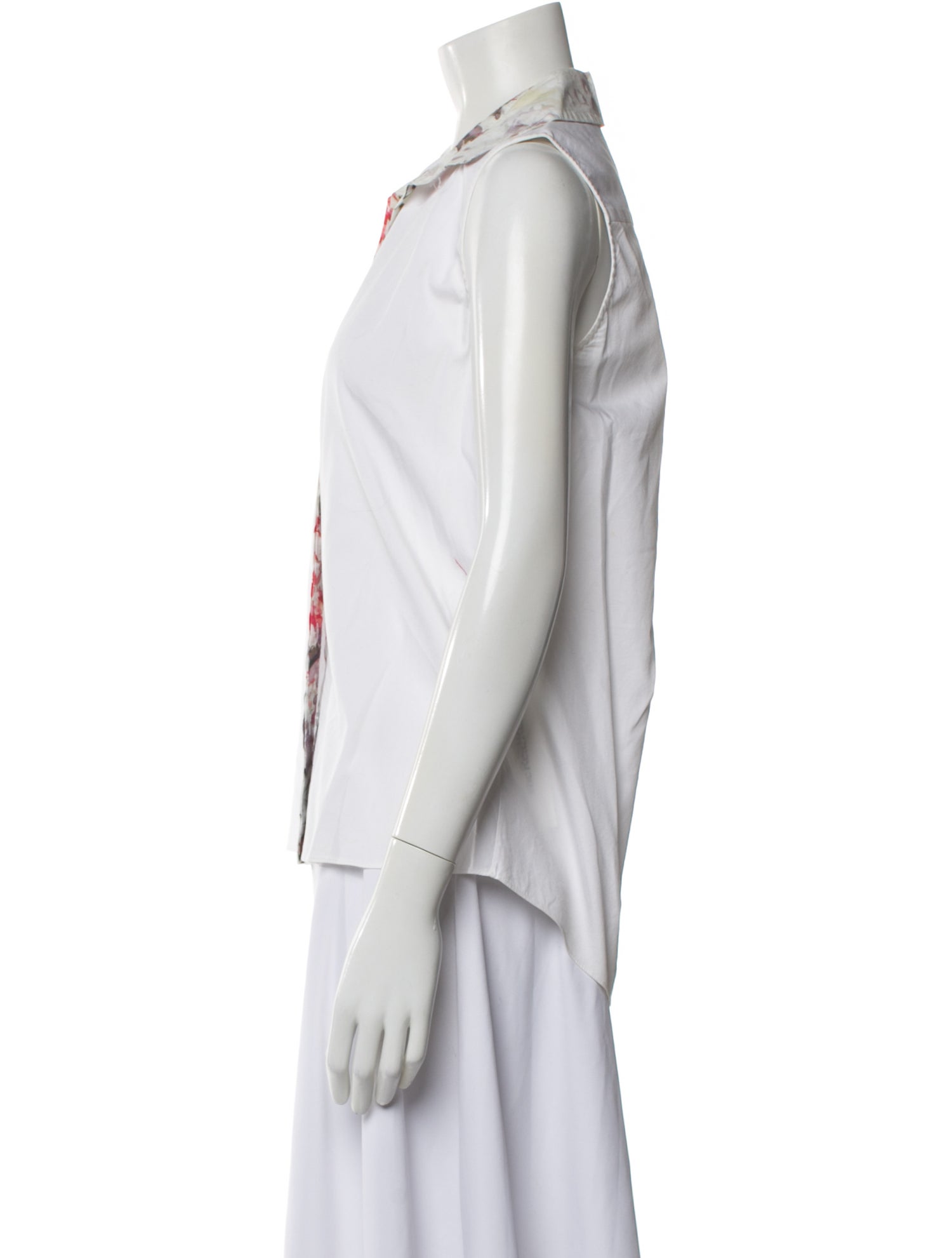 Prabal Gurung Floral Print Sleeveless Button-Up Top