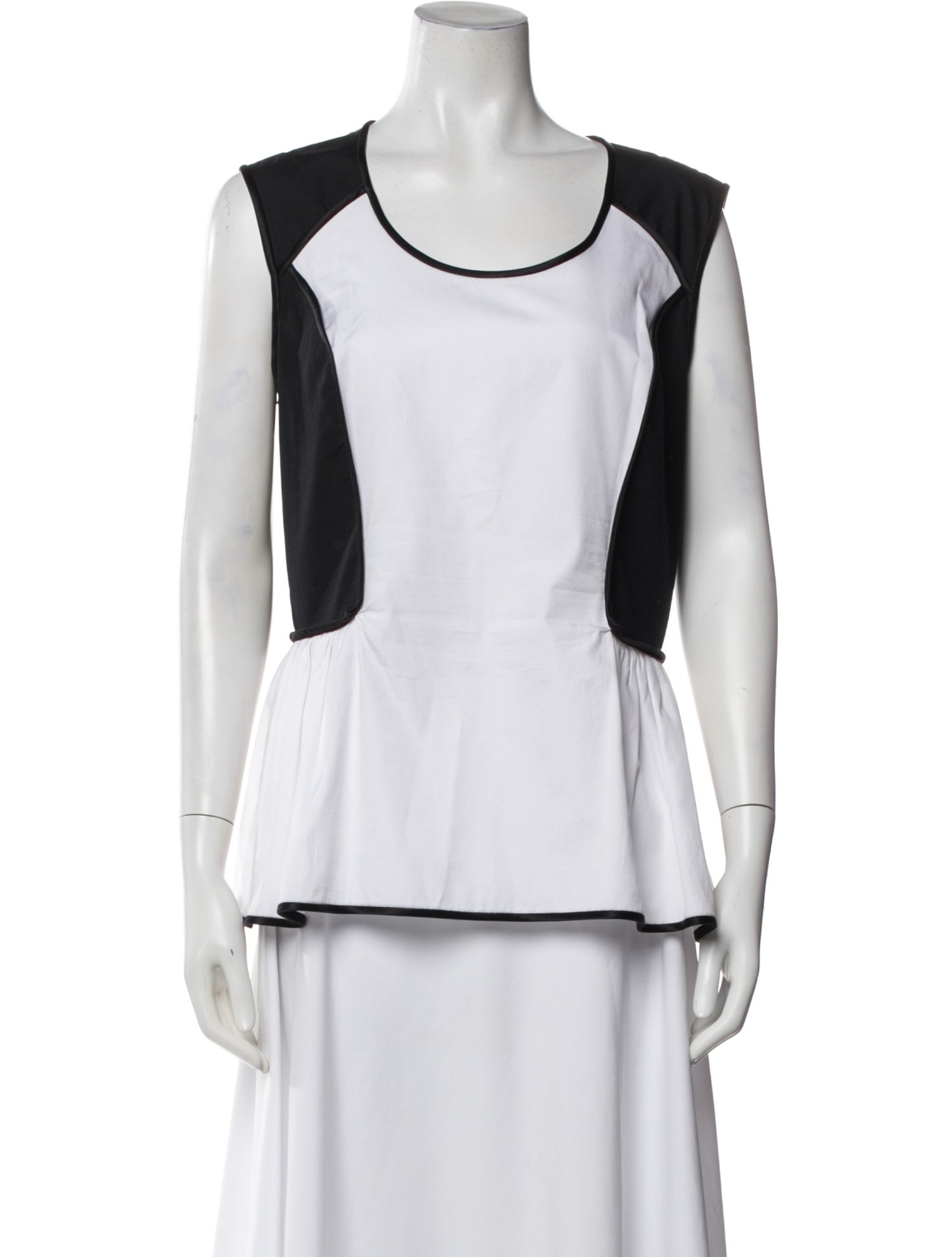 Prabal Gurung Colorblock Pattern Crew Neck Top