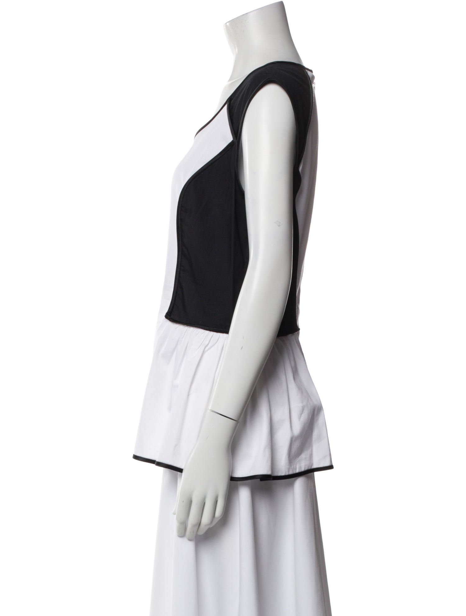 Prabal Gurung Colorblock Pattern Crew Neck Top