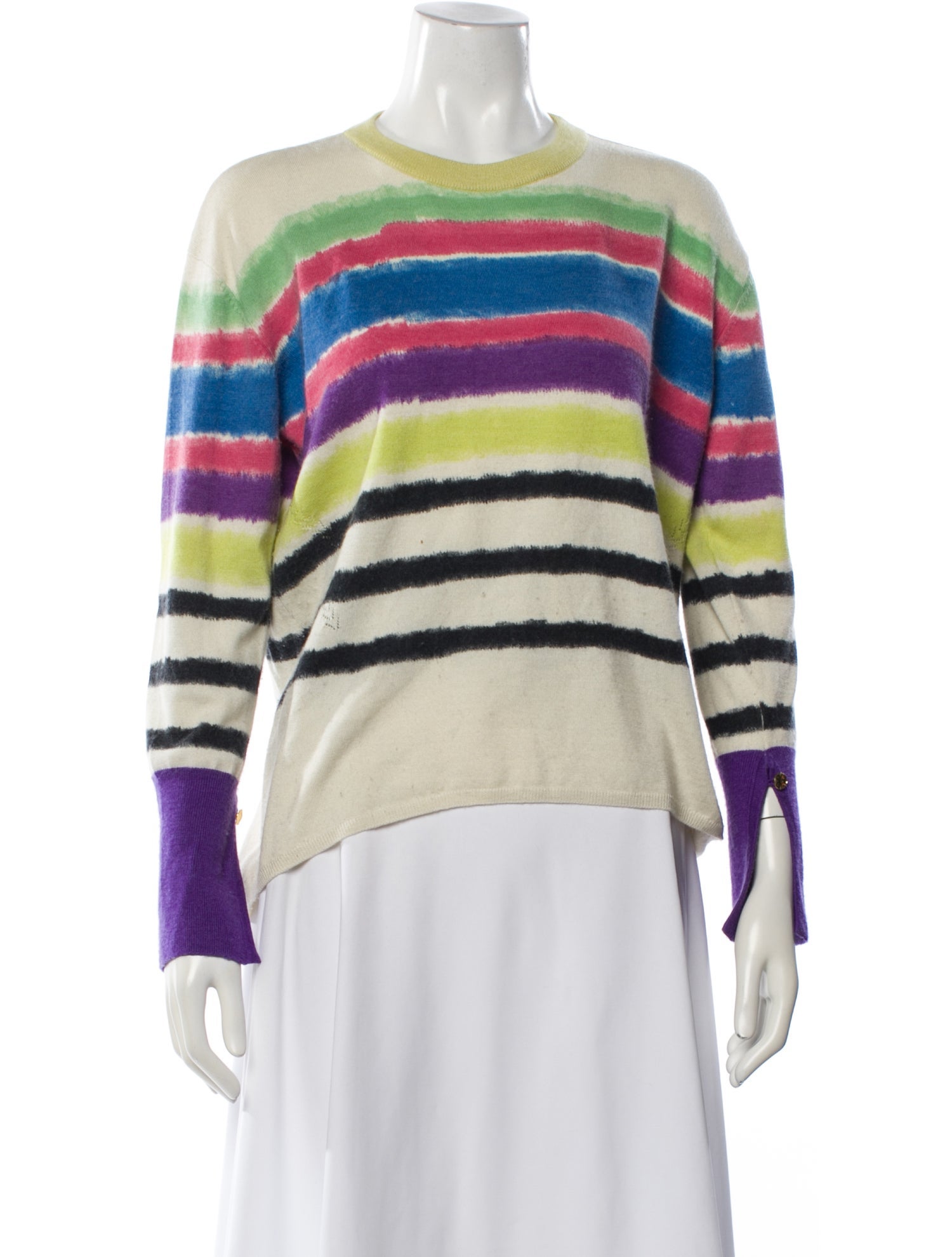 Prabal Gurung Virgin Wool Striped Sweater