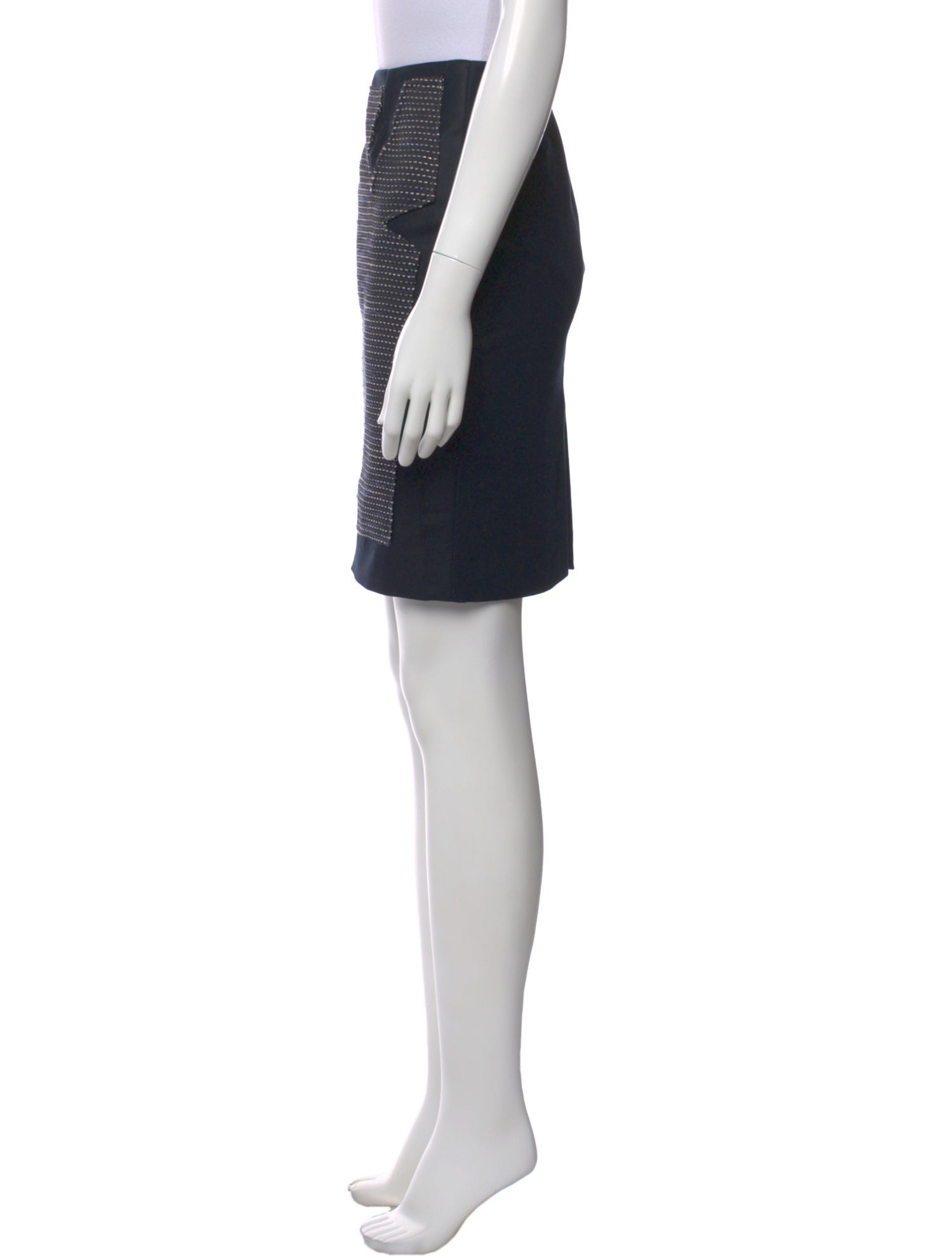 Prabal Gurung Striped Knee-Length Skirt