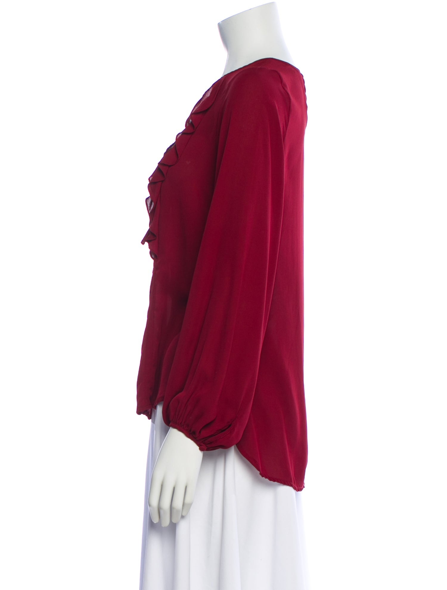 Prabal Gurung Crew Neck Long Sleeve Blouse
