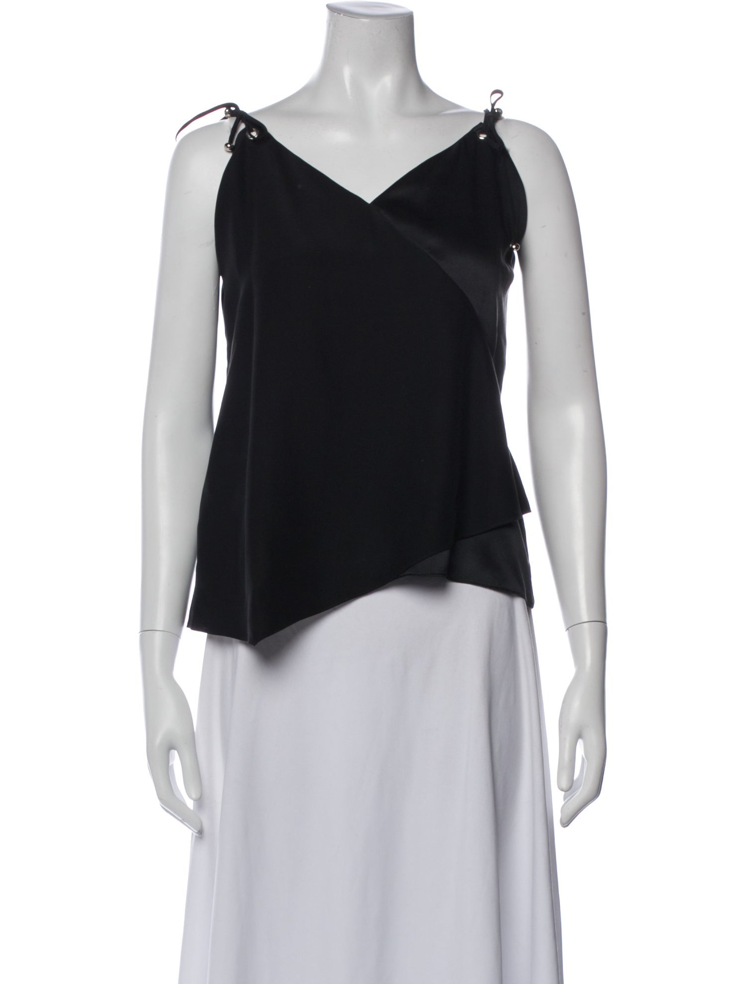 Prabal Gurung Silk V-Neck Top