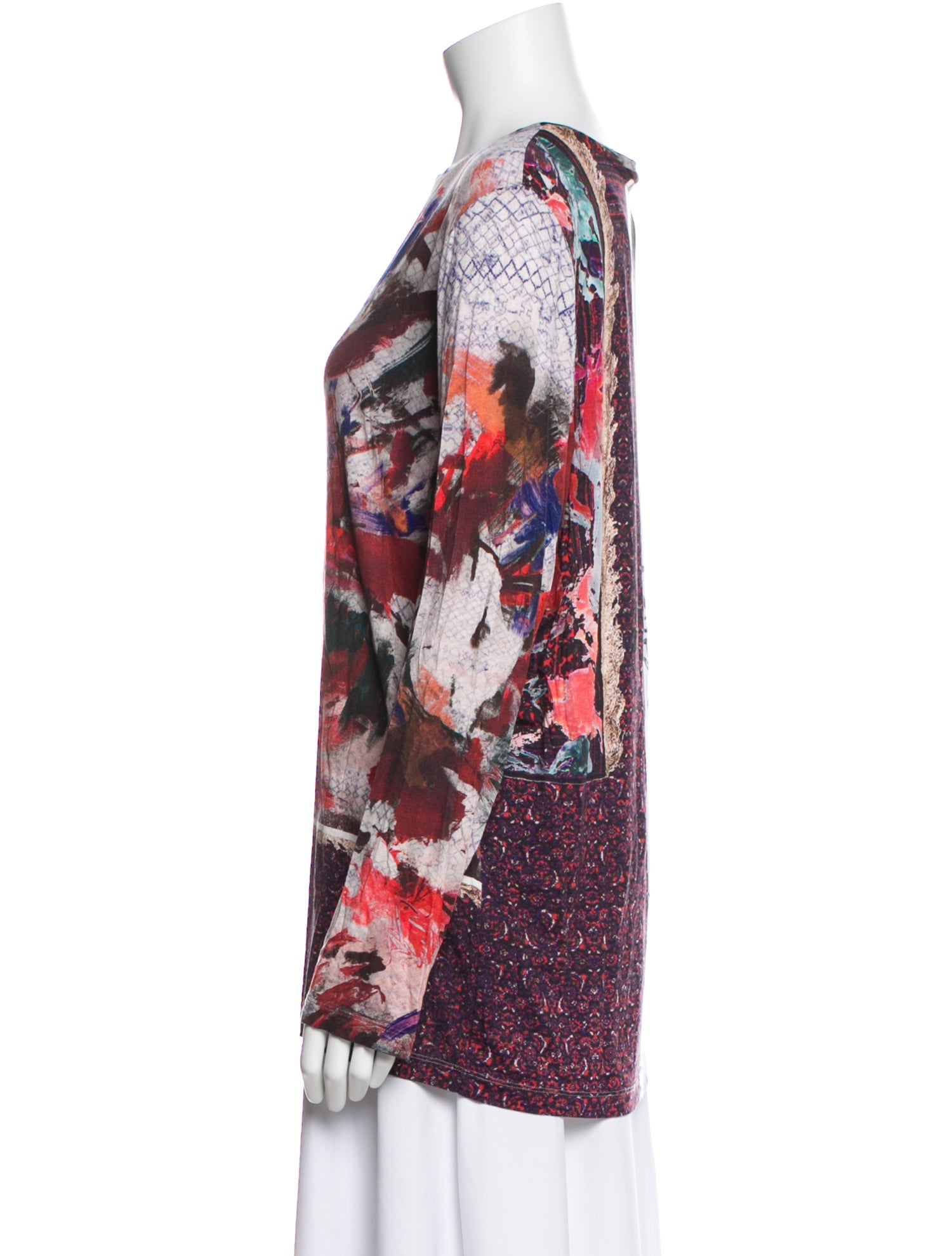 Prabal Gurung Printed Crew Neck Top