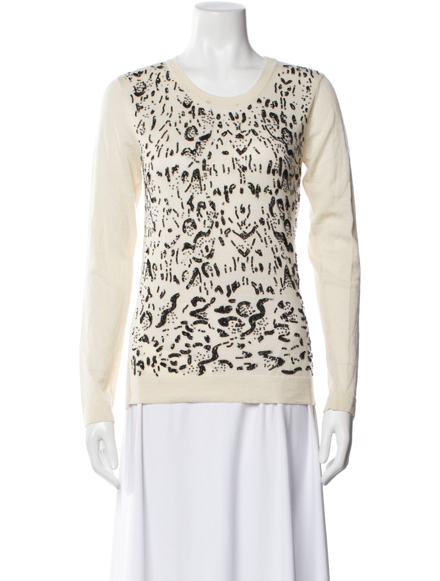 Prabal Gurung Cashmere Printed Sweater