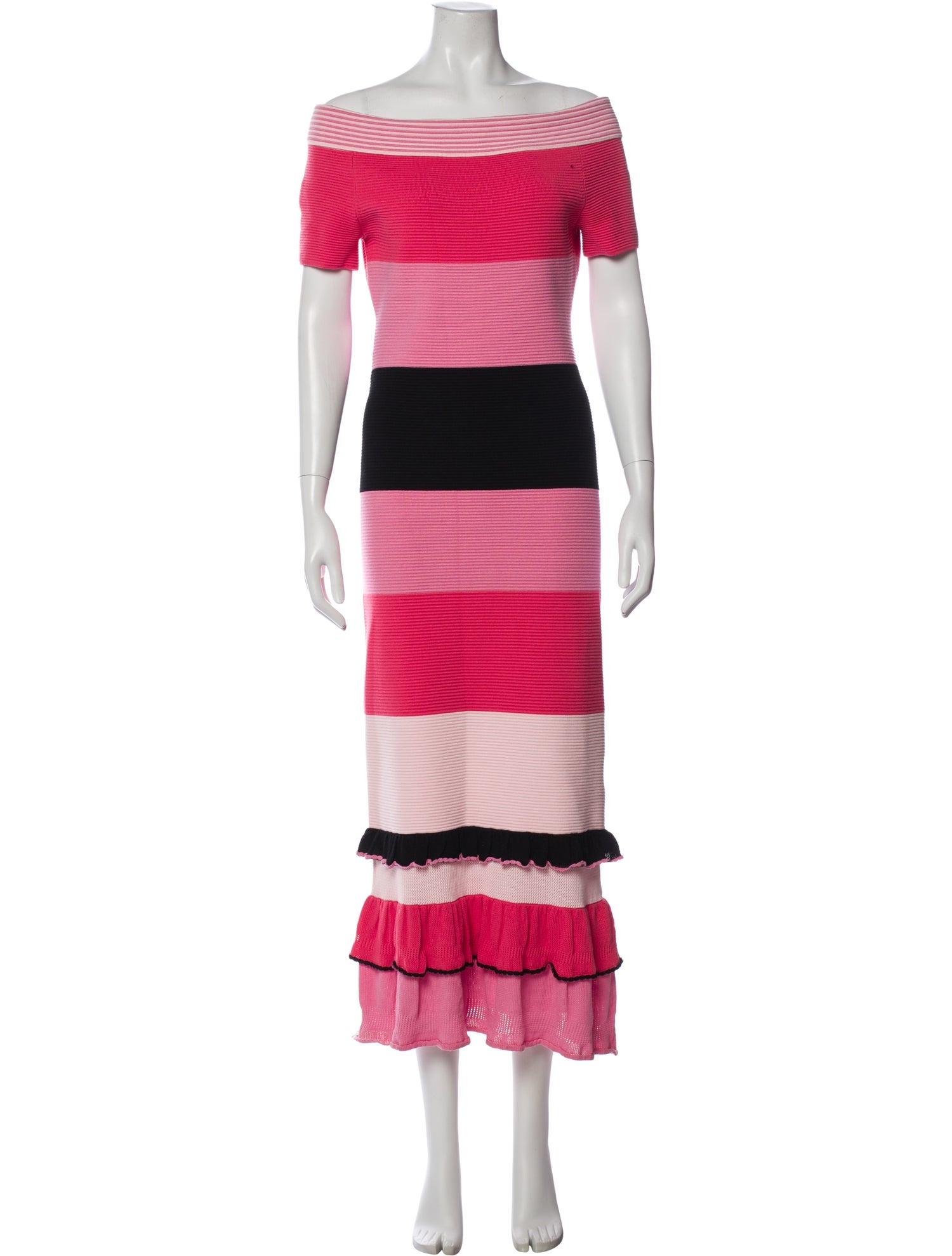 Prabal Gurung Striped Long Dress