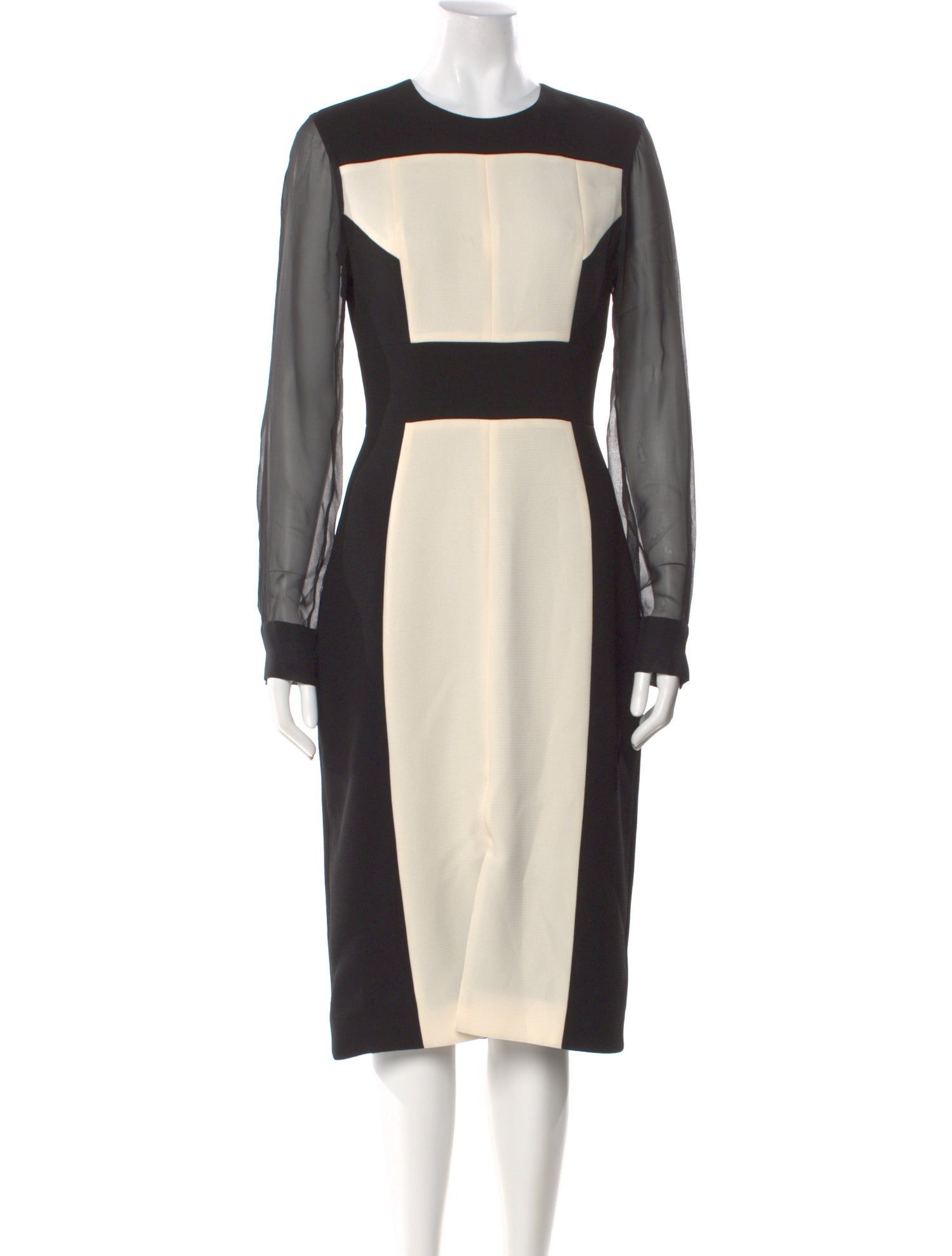 Prabal Gurung Colorblock Pattern Midi Length Dress