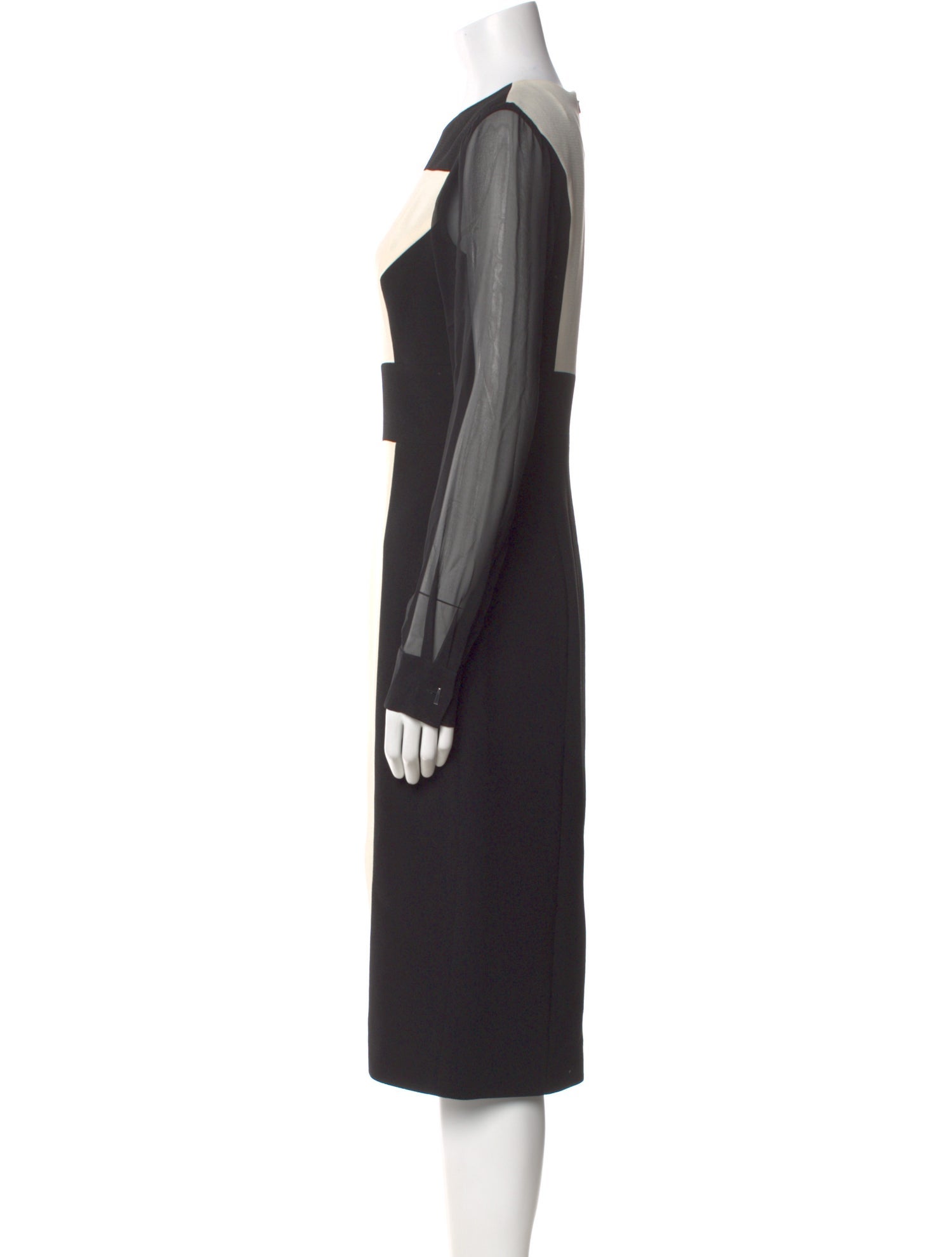 Prabal Gurung Colorblock Pattern Midi Length Dress