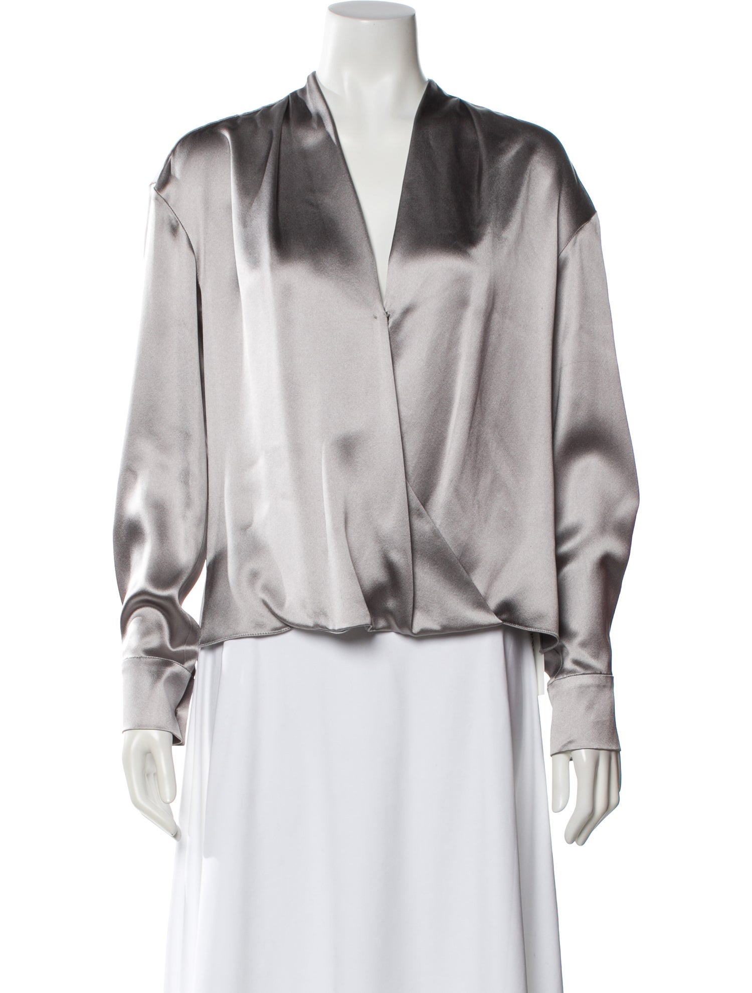 Prabal Gurung Silk V-Neck Blouse
