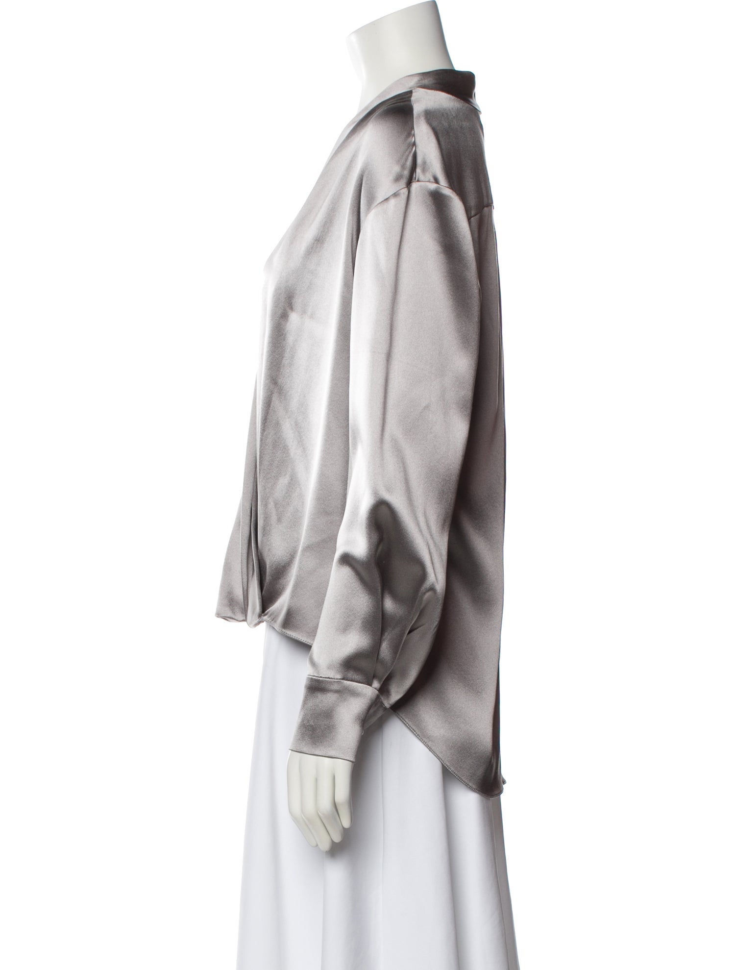 Prabal Gurung Silk V-Neck Blouse