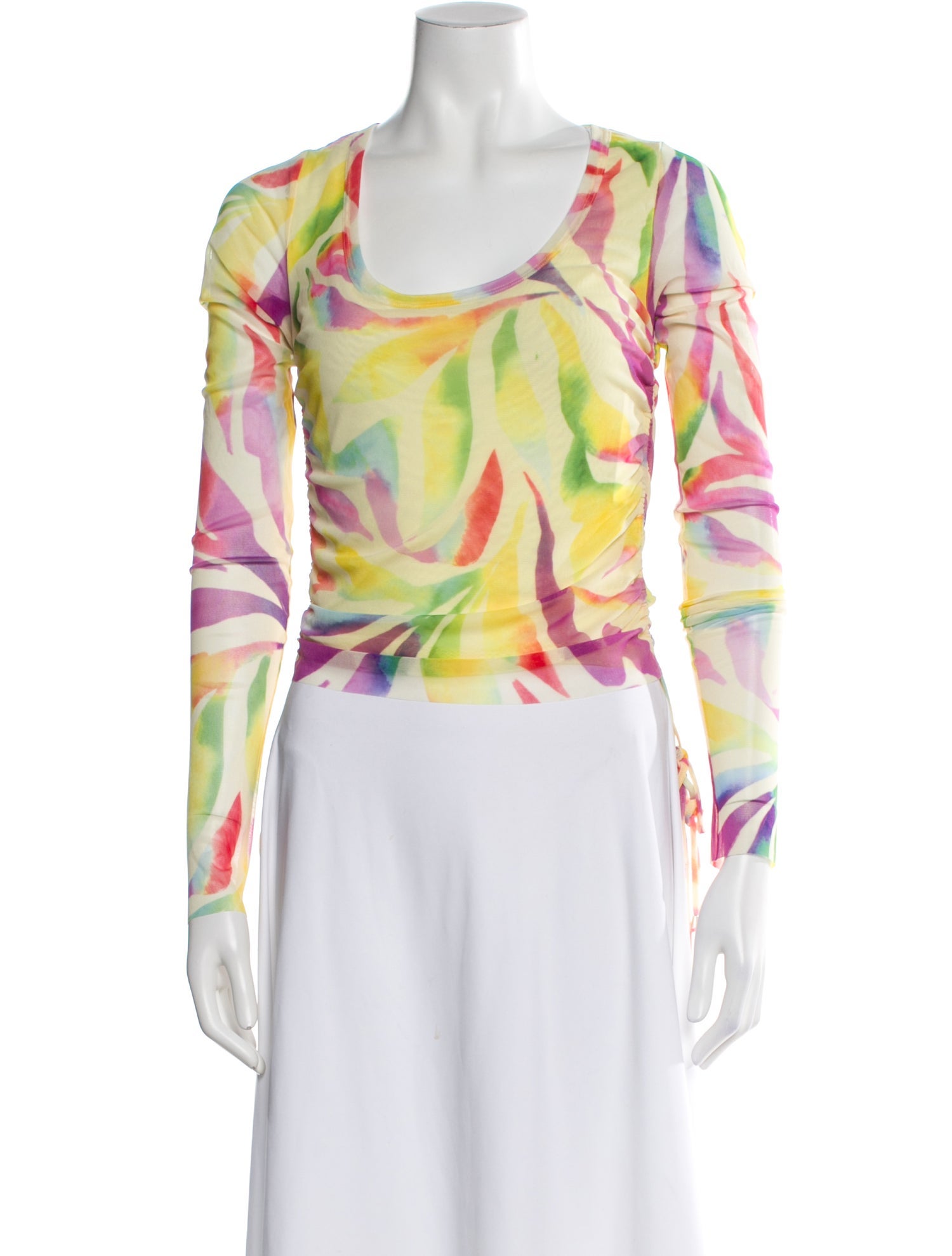Prabal Gurung Printed Crew Neck Top