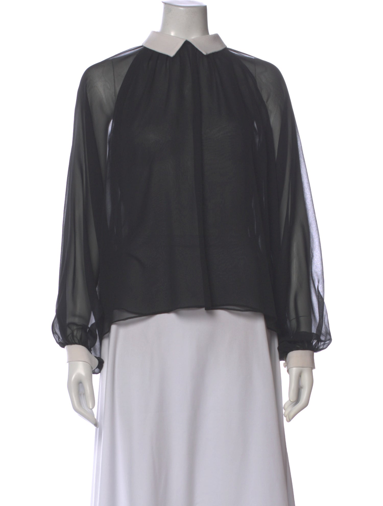 Prabal Gurung Silk Long Sleeve Blouse
