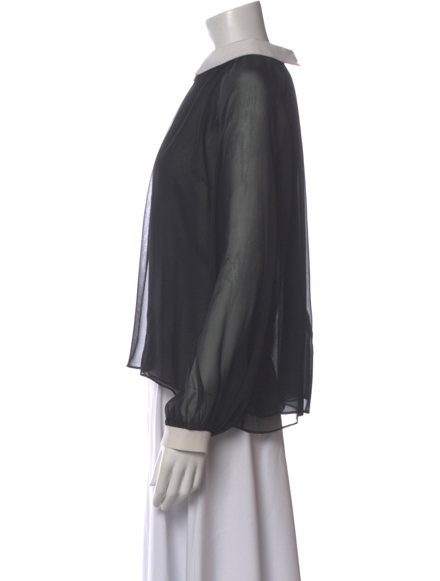 Prabal Gurung Silk Long Sleeve Blouse