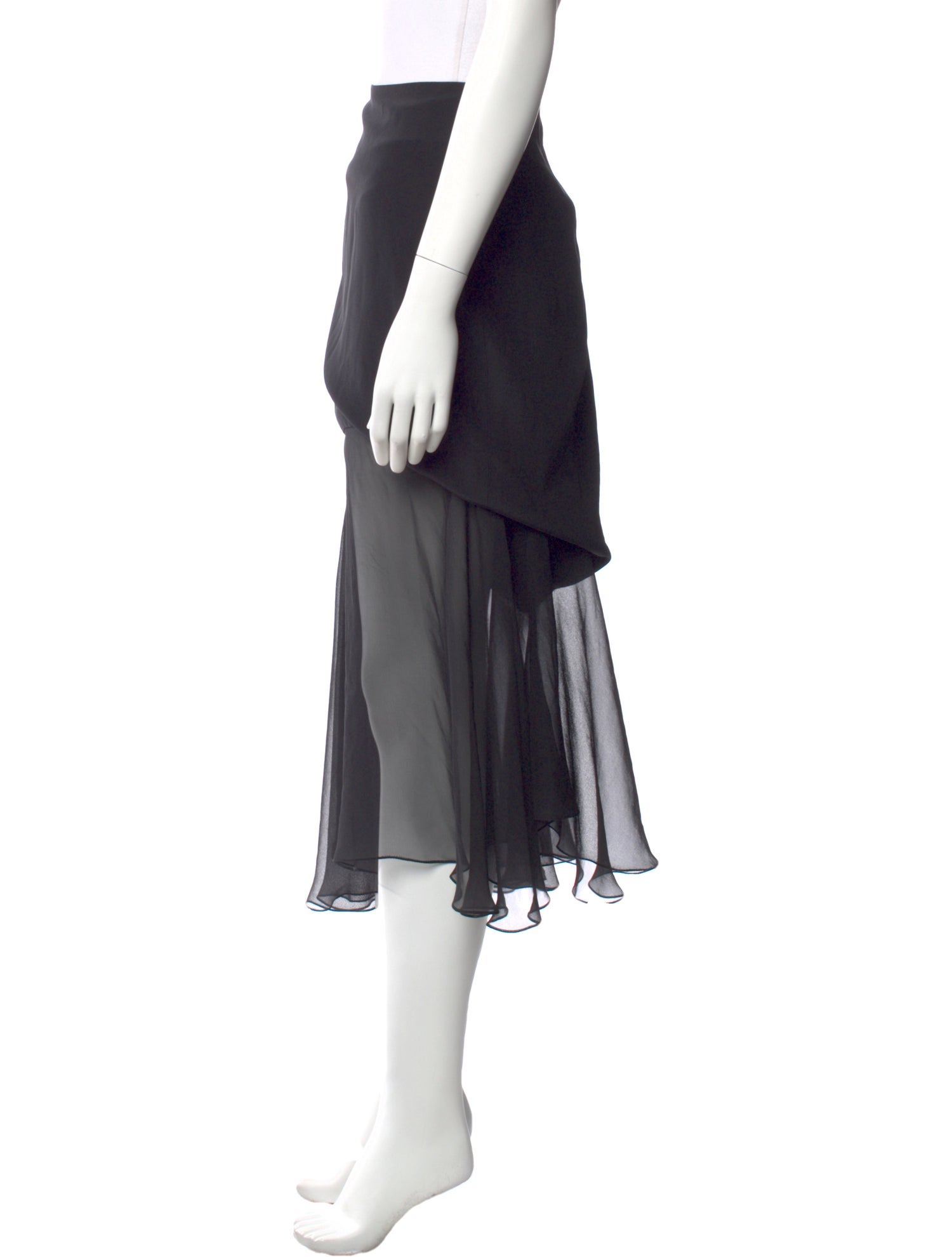 Prabal Gurung Silk Midi Length Skirt