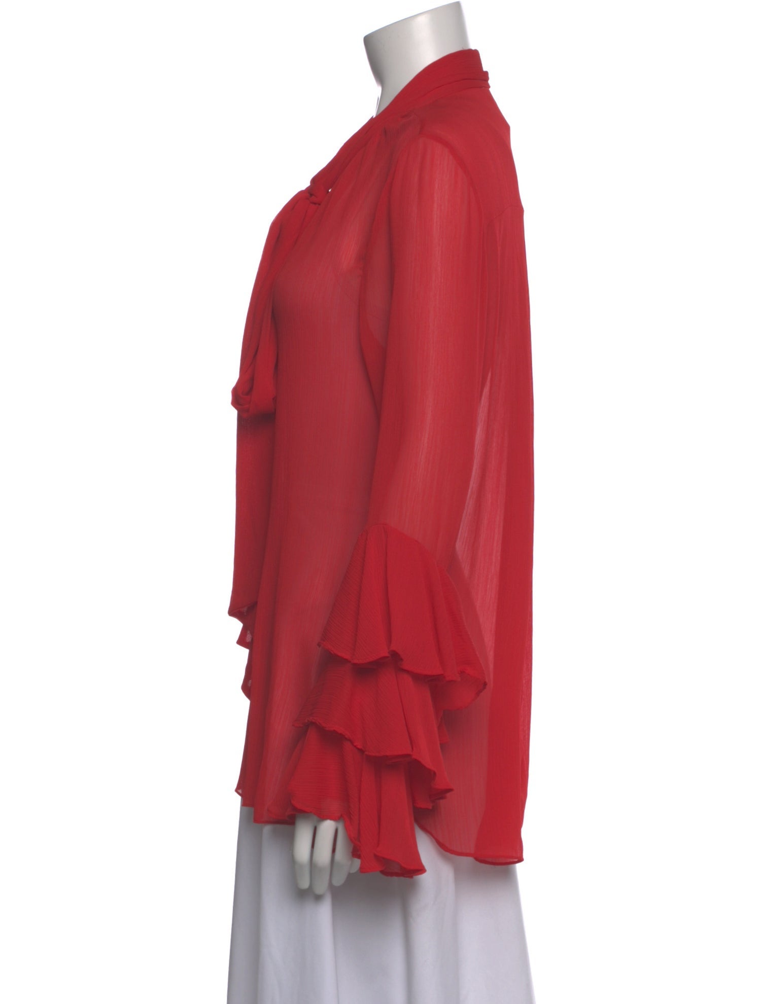 Prabal Gurung Tie Neck Long Sleeve Blouse