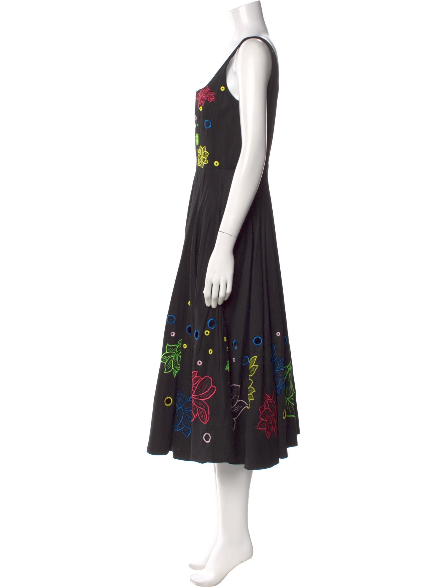 Prabal Gurung Floral Print Midi Length Dress