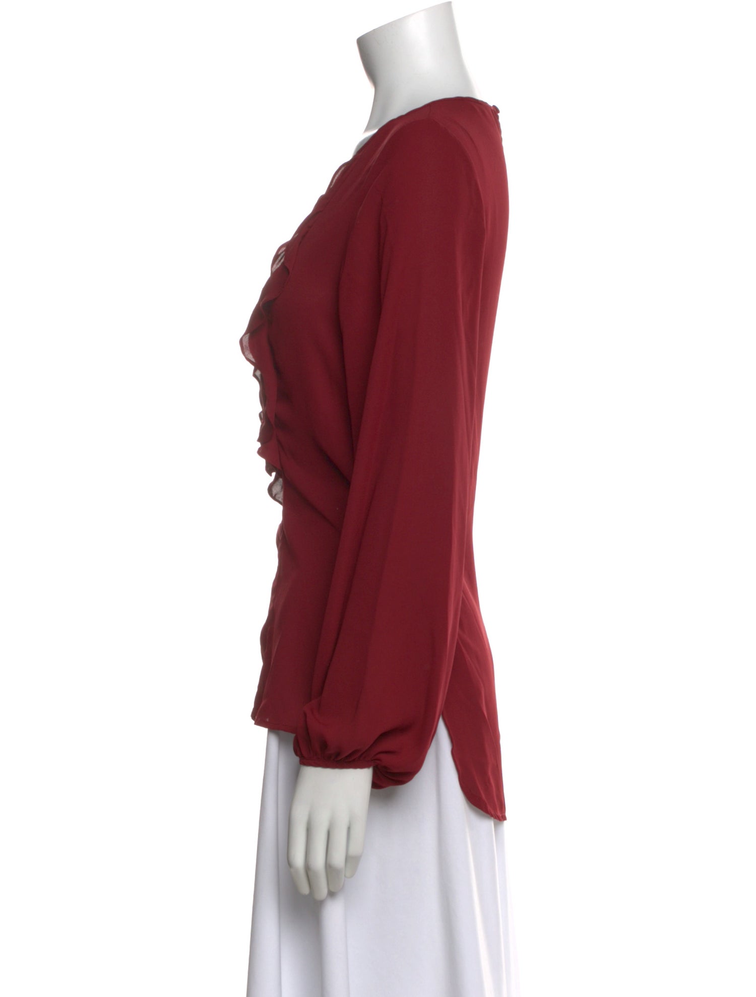 Prabal Gurung Crew Neck Long Sleeve Blouse