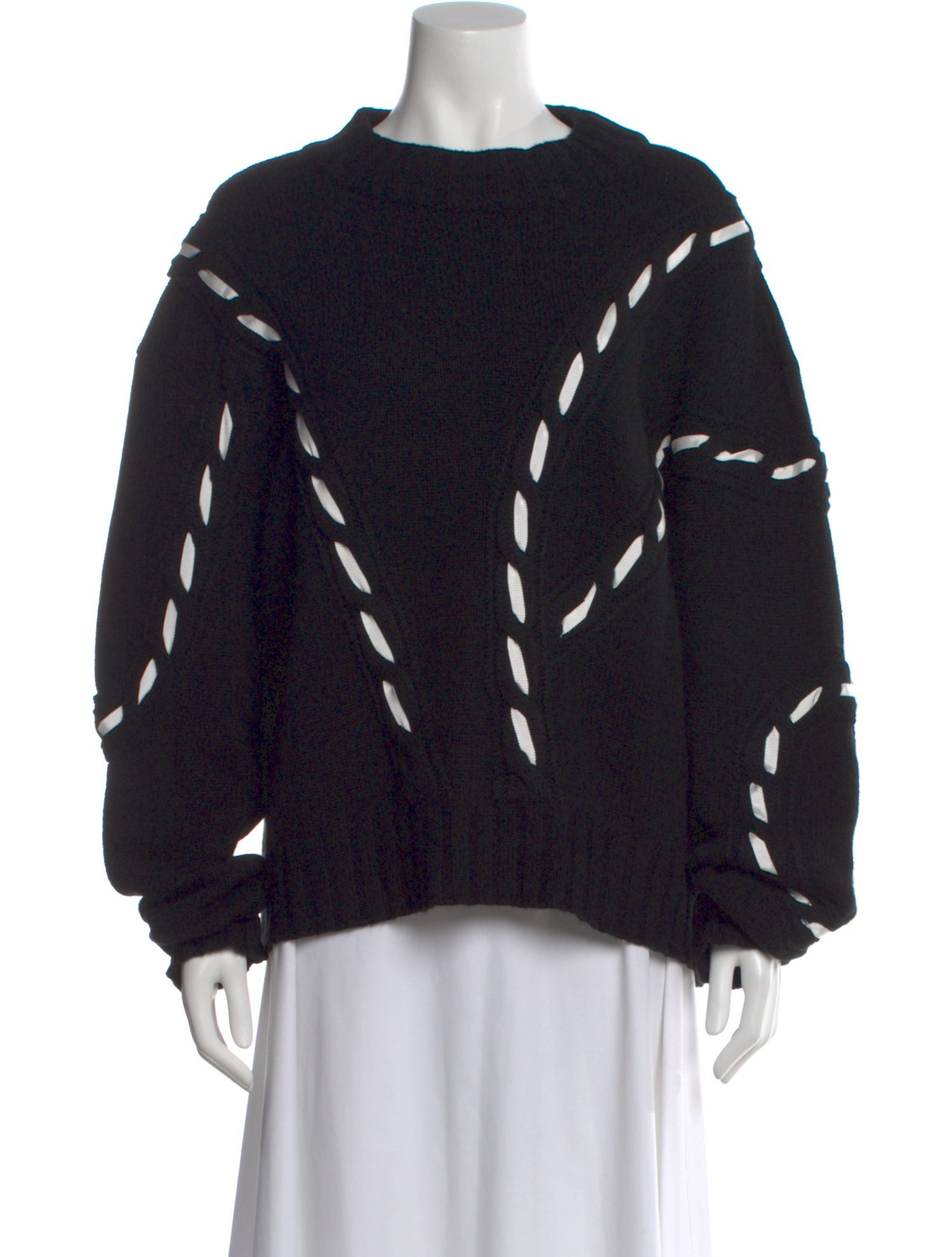 Prabal Gurung Silk Mock Neck Sweater