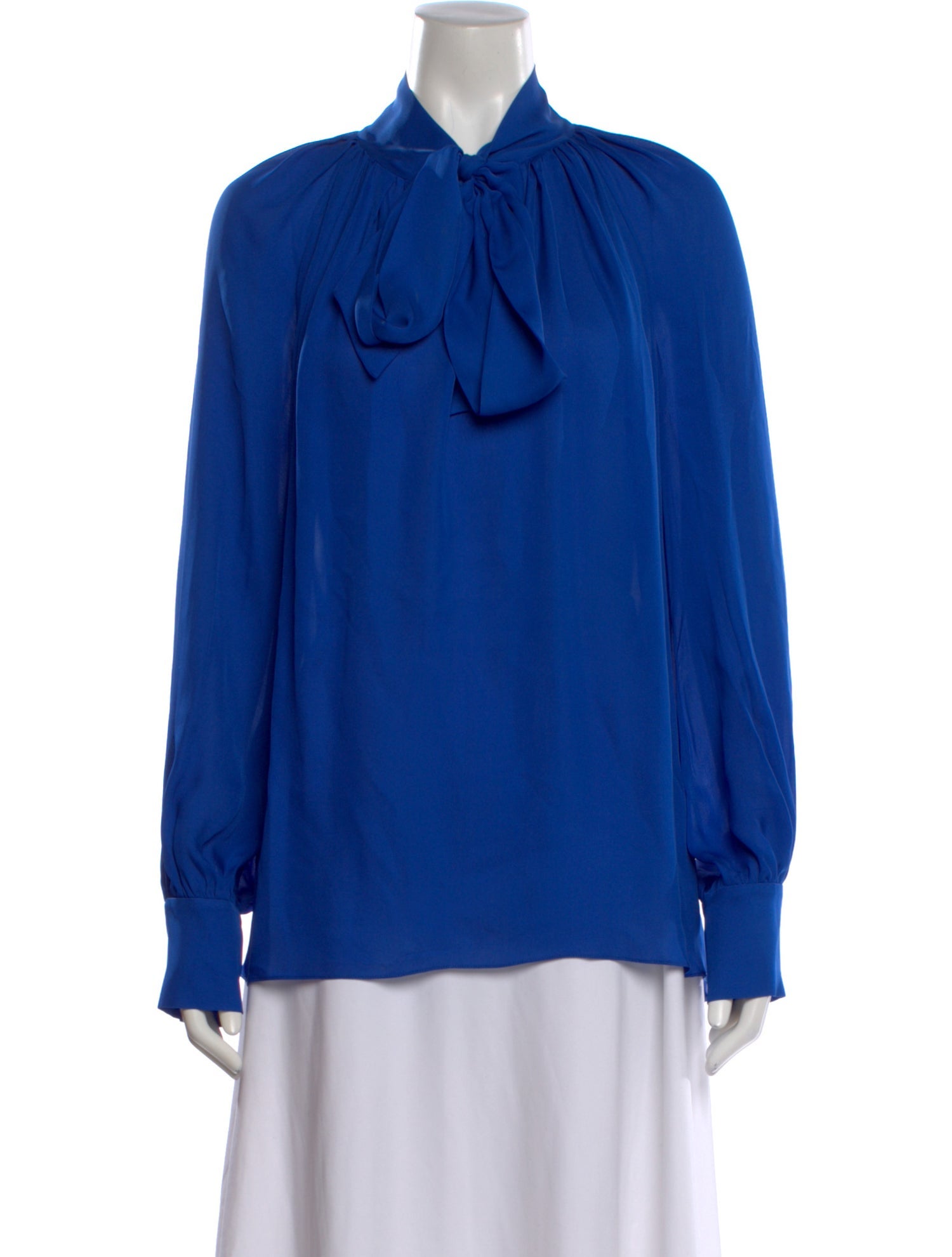 Prabal Gurung Silk Tie Neck Blouse