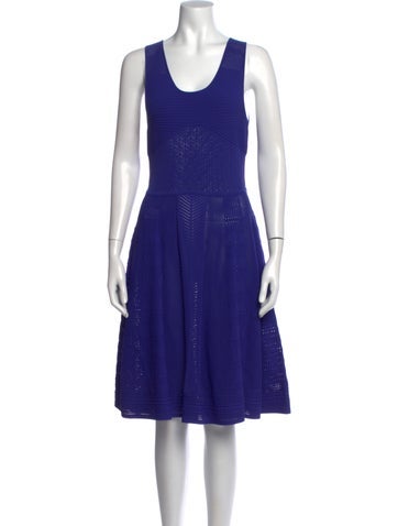 Pre-owned Prabal Gurung Patterned Knee-length Dress In Purple