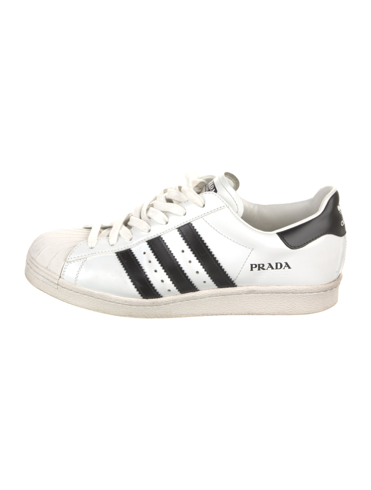 Prada x adidas Superstar 'White Black' Athletic Sneakers
