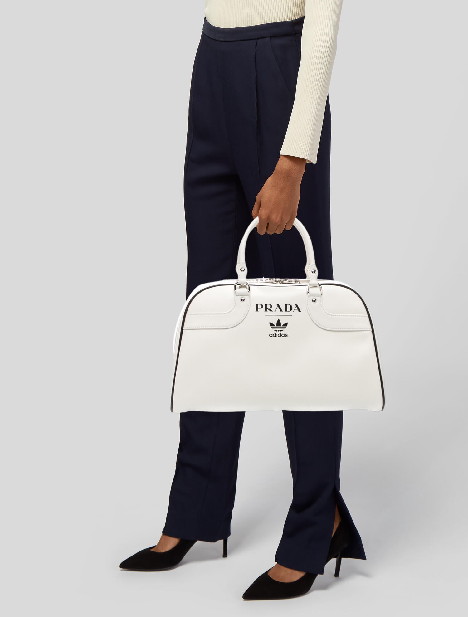 Prada x adidas City Calf Leather Top Handle Bag
