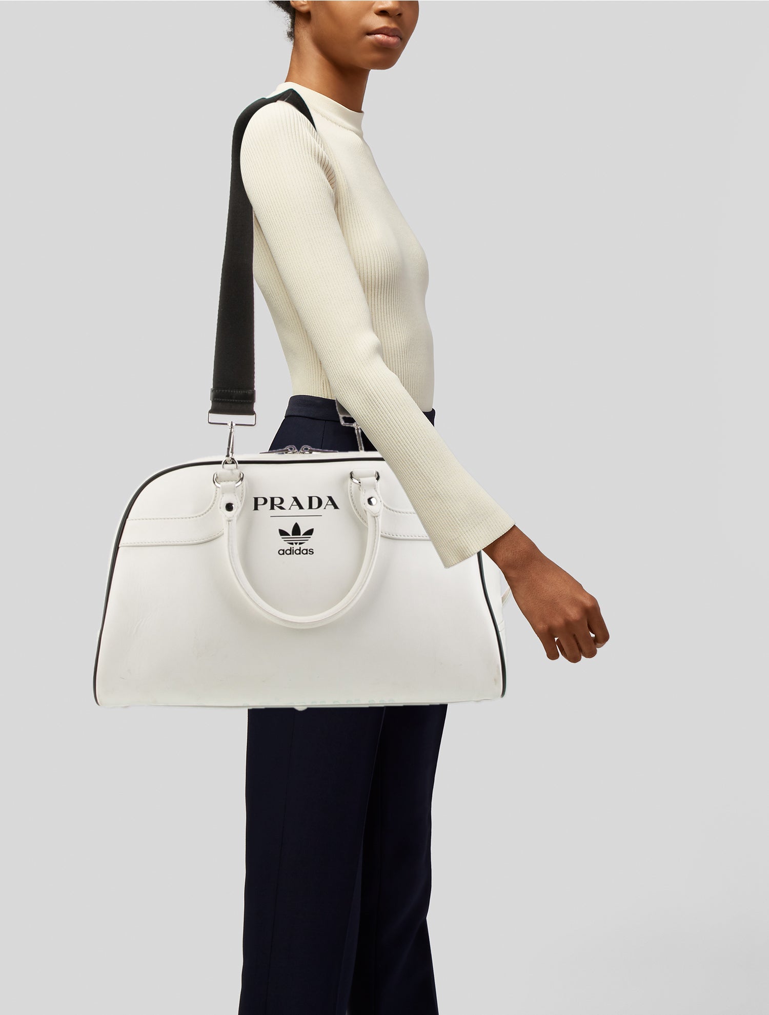 Prada x adidas Leather Top Handle Bag