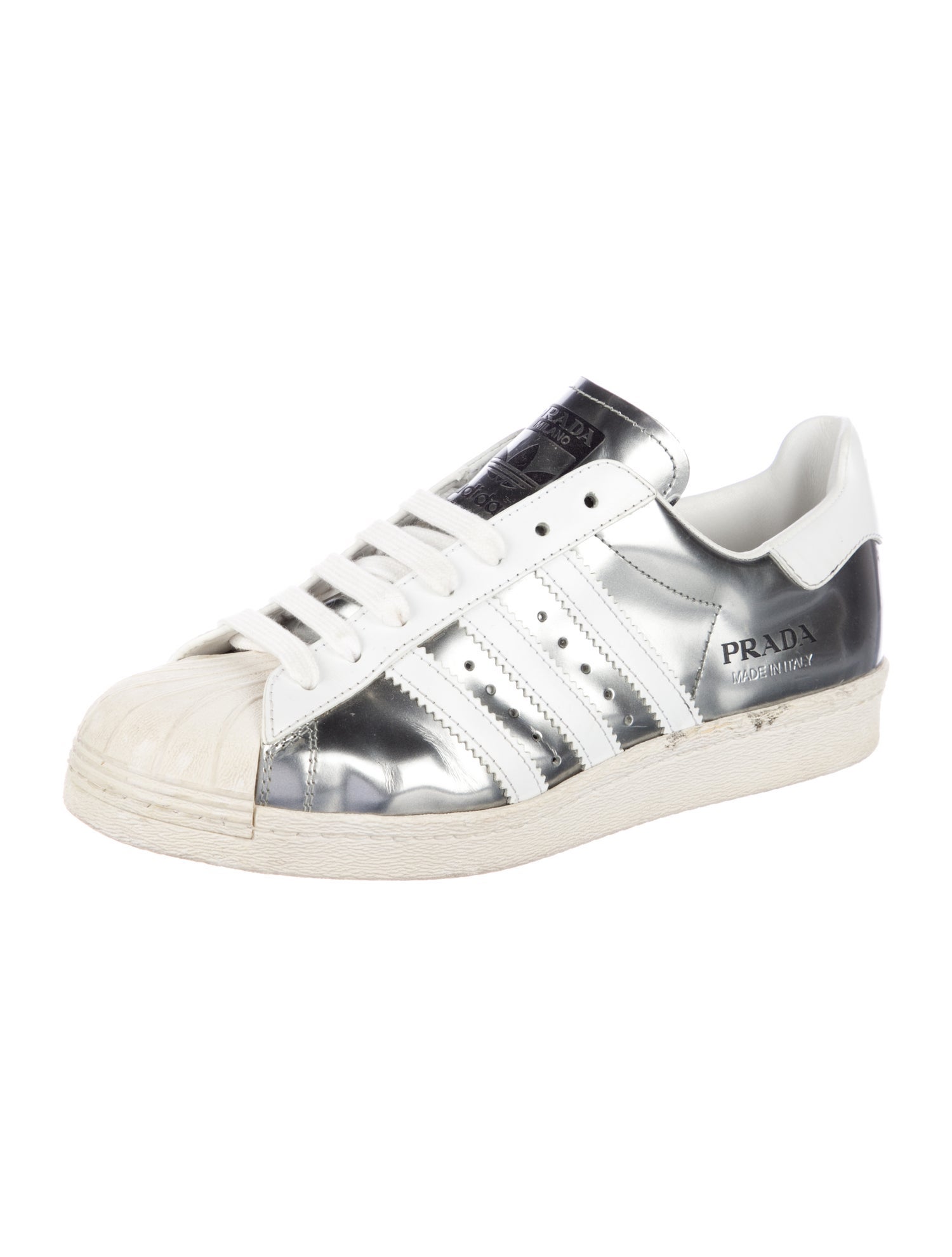 Prada x adidas Superstar 'Silver Metallic' Sneakers