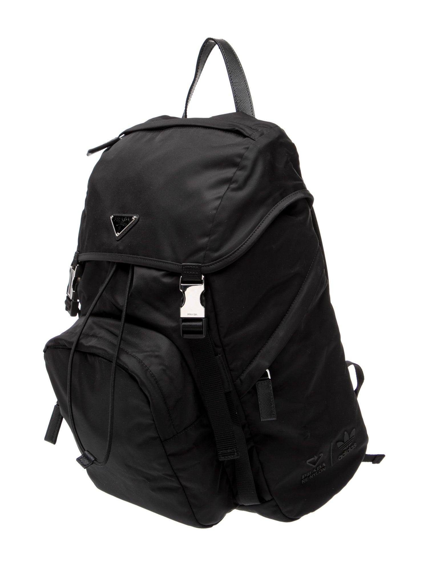 Prada x adidas Enameled Metal Triangle Backpack