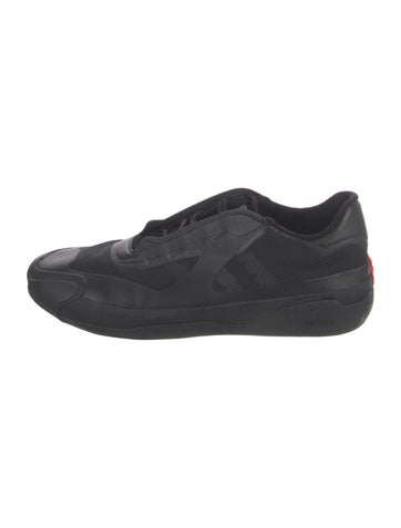 Pre-owned Prada X Adidas Mesh Sneakers In Black