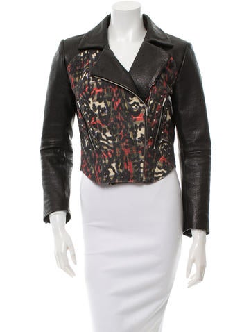 Preen Patterned Leather Jacket