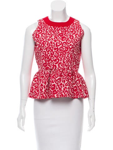 Preen Flared Leopard Patterned Top w/ Tags