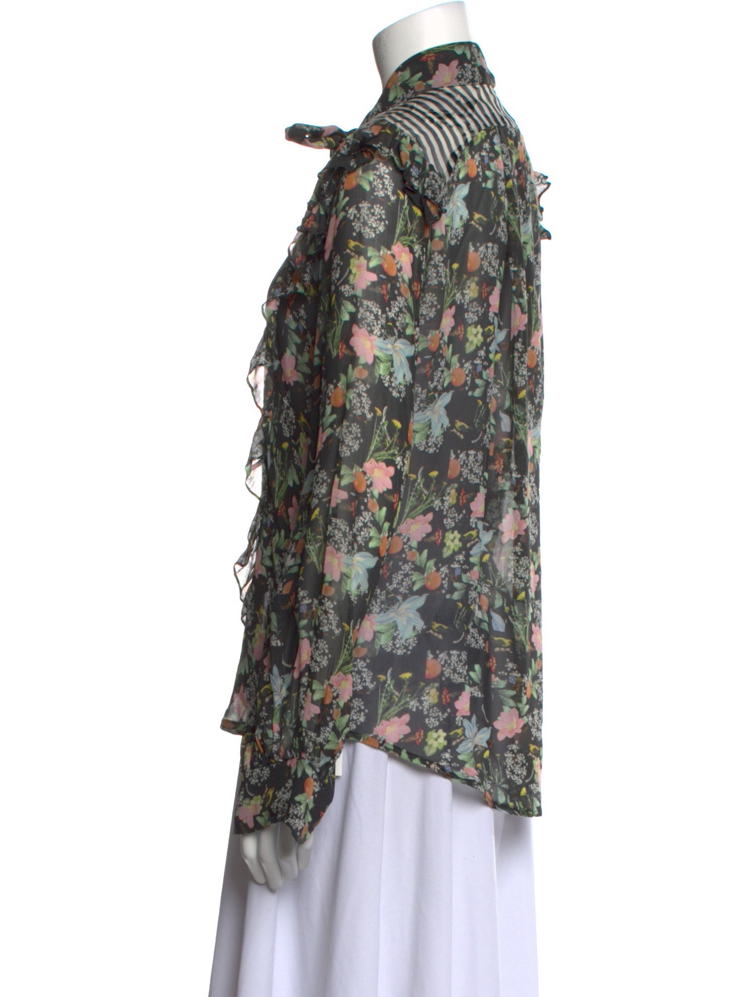 Preen by Thornton Bregazzi Silk Floral Print Blouse