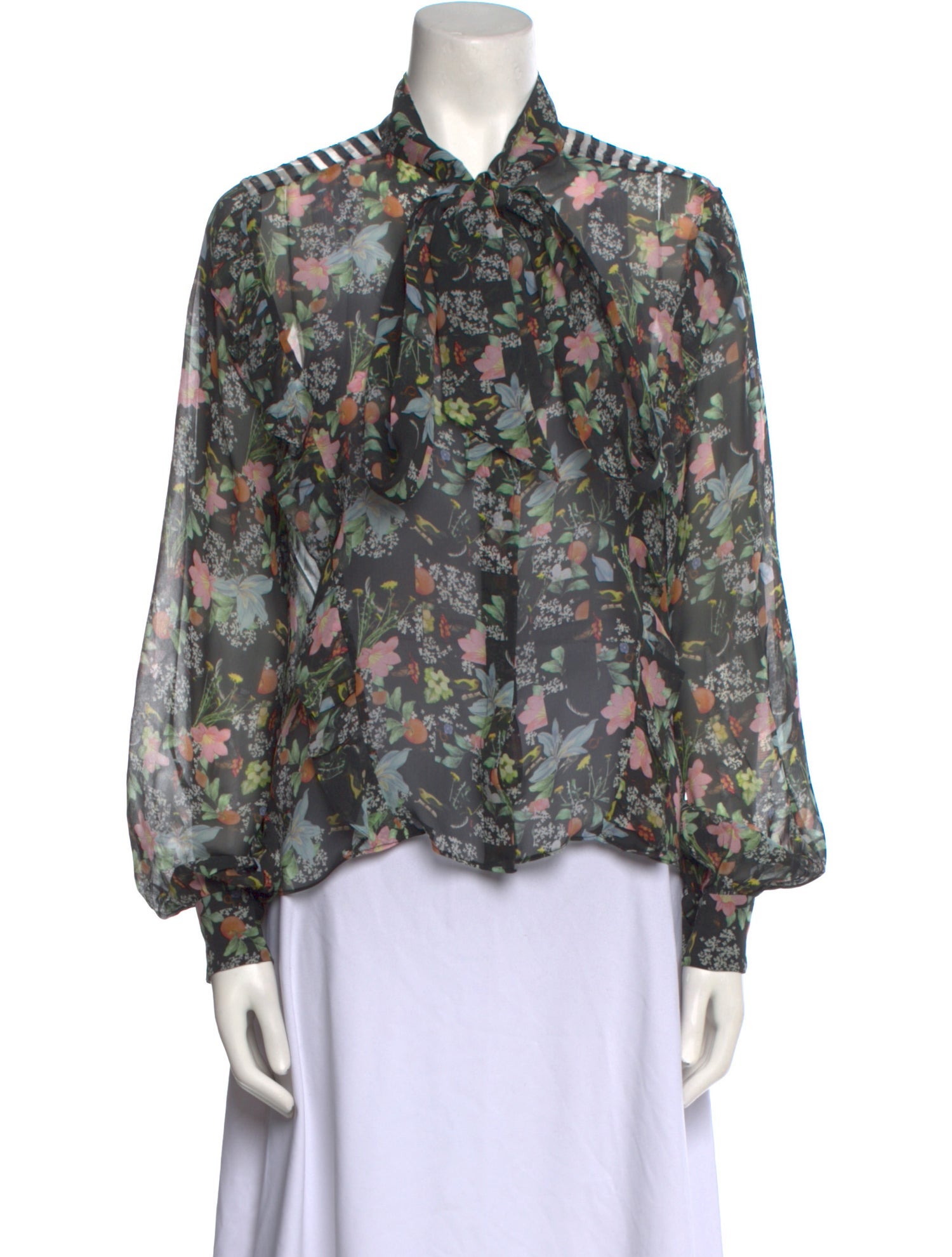 Preen by Thornton Bregazzi Silk Floral Print Blouse