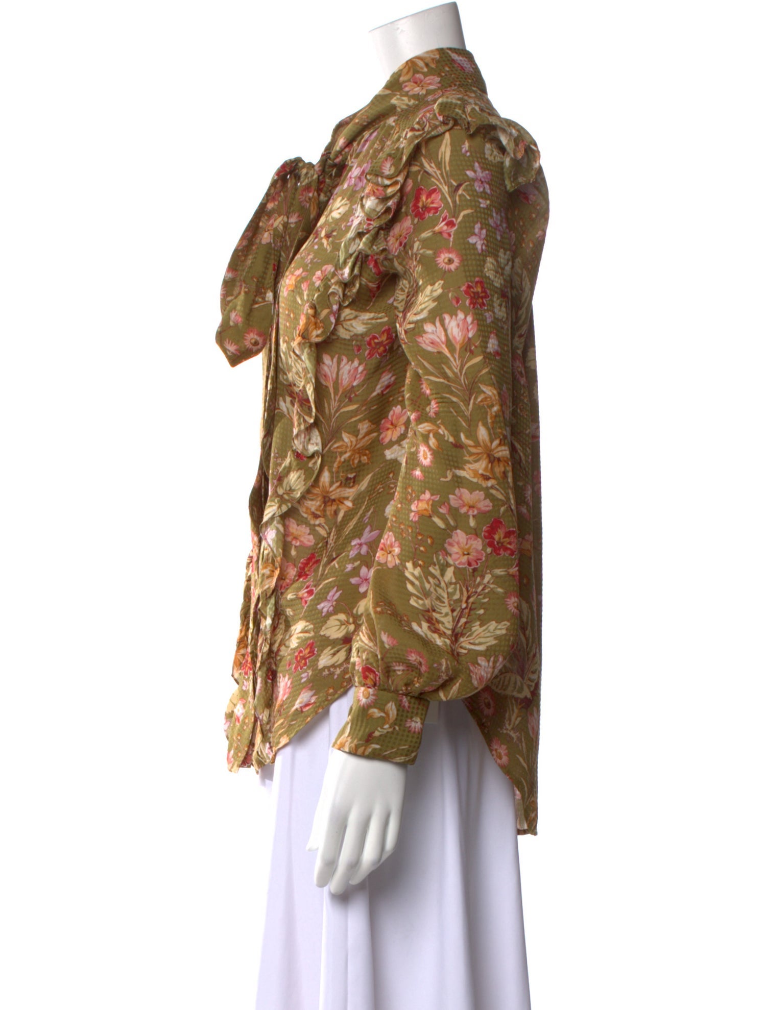 Preen by Thornton Bregazzi Silk Floral Print Blouse