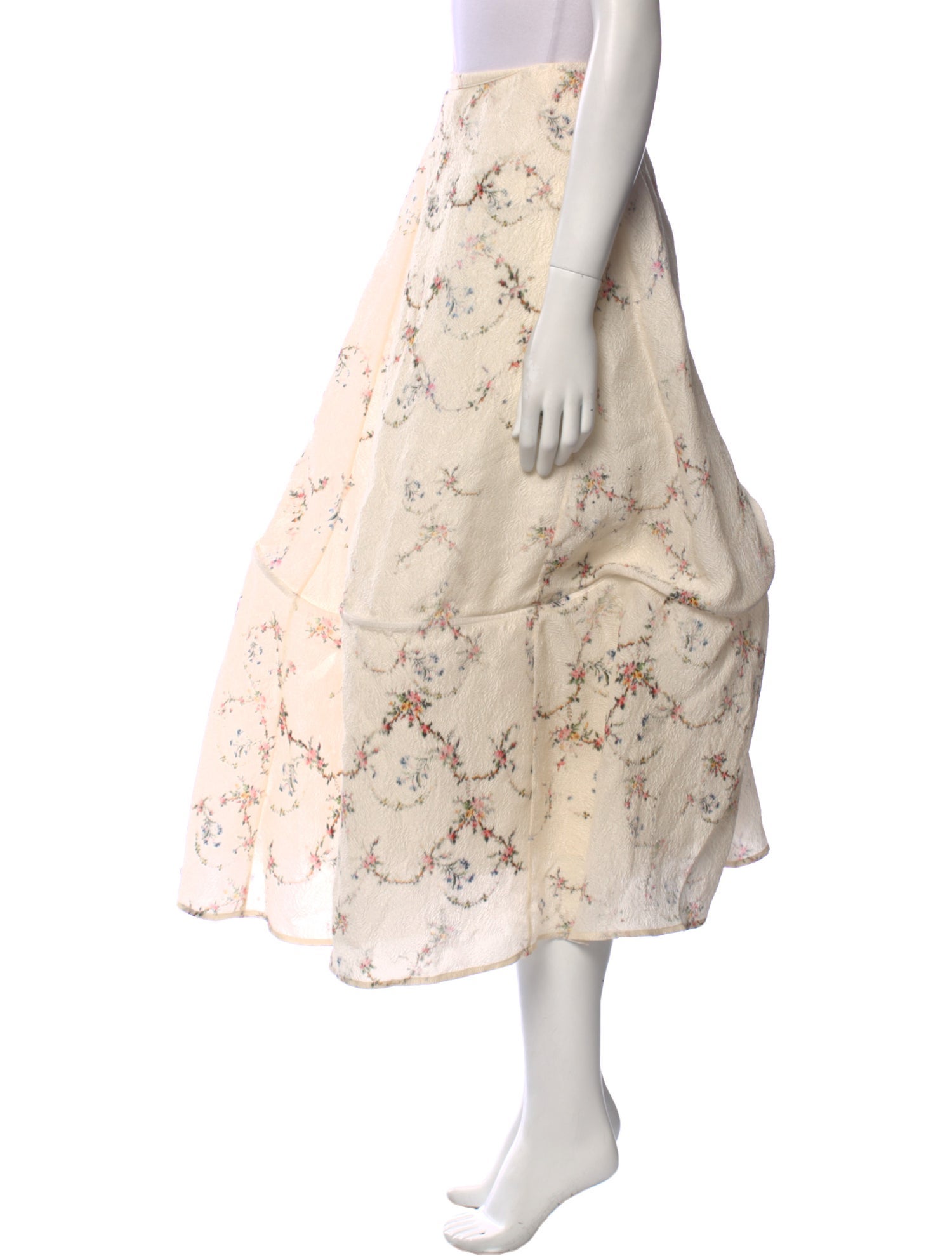 Preen by Thornton Bregazzi Floral Print Midi Length Skirt