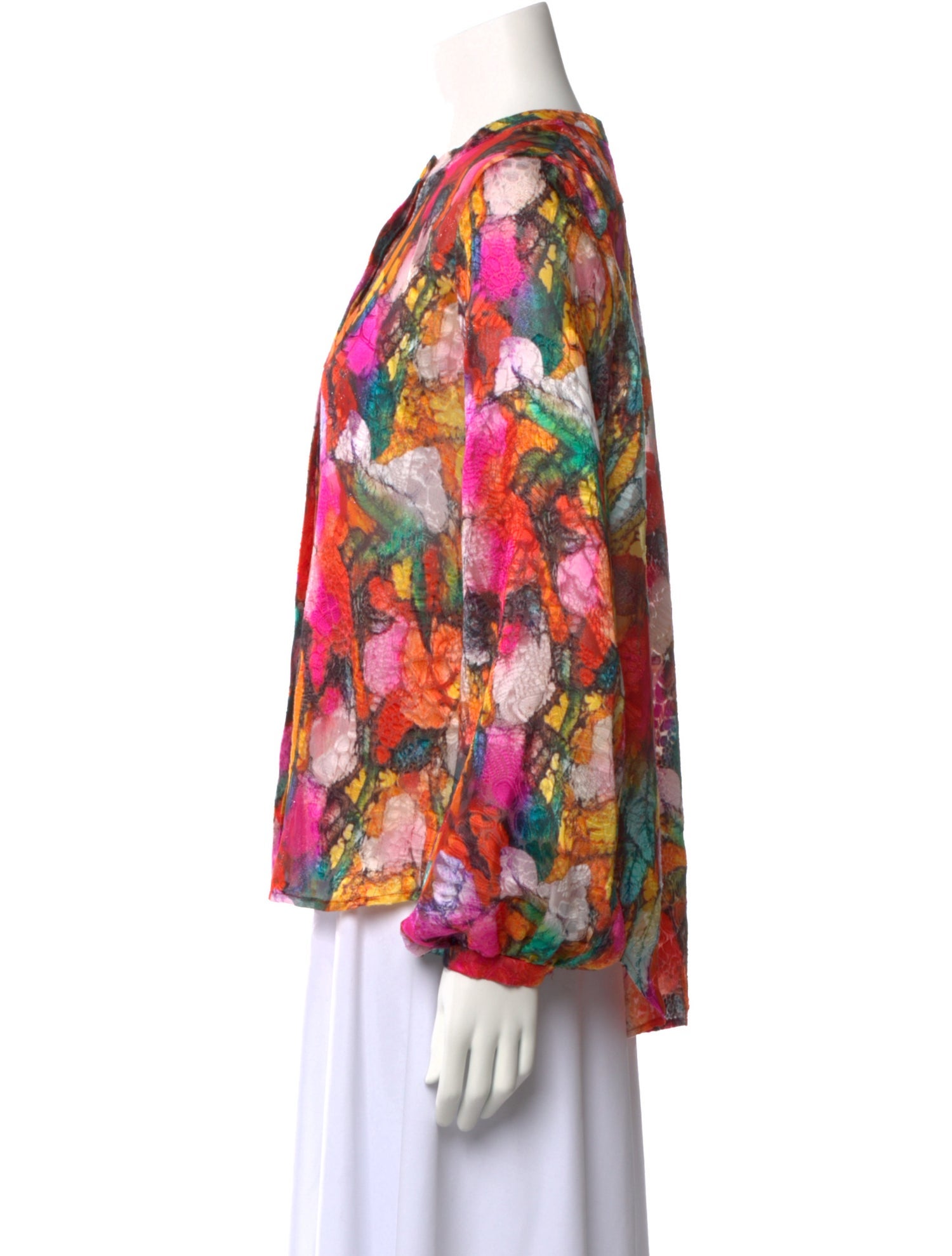 Preen by Thornton Bregazzi Floral Print Crew Neck Blouse