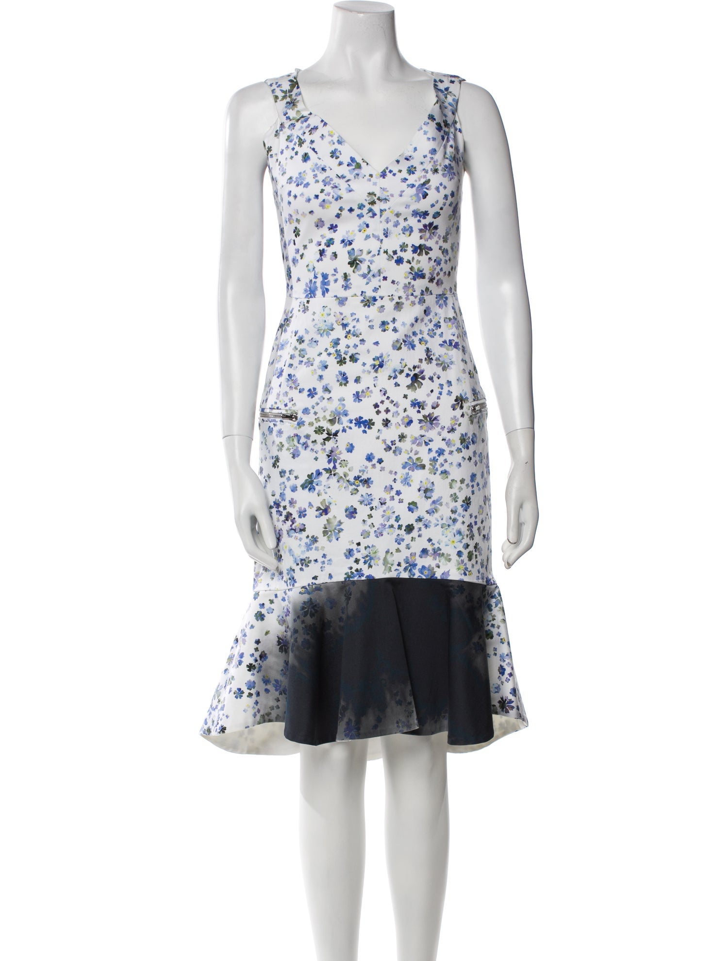 Preen by Thornton Bregazzi Floral Print Knee-Length Dress