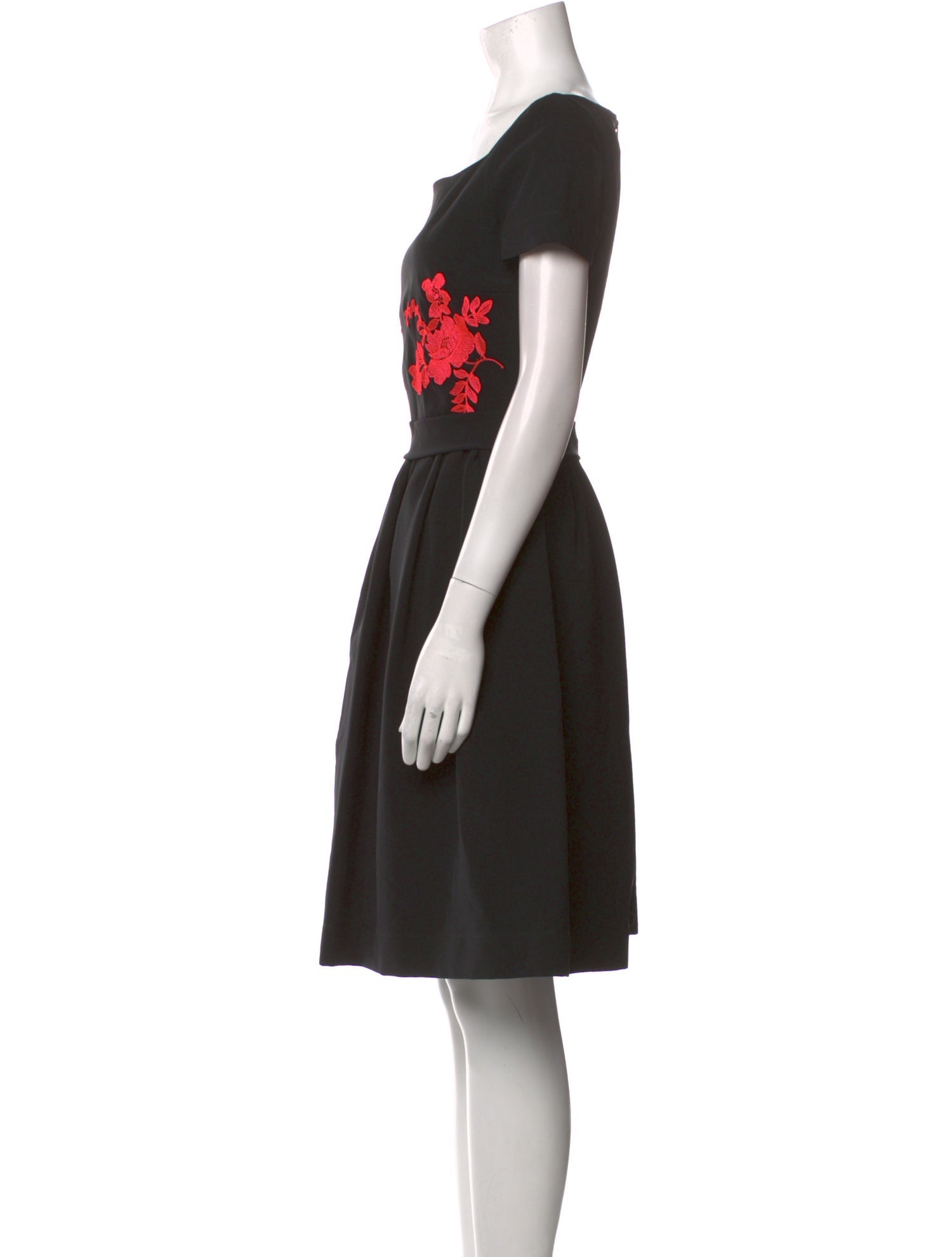 Preen by Thornton Bregazzi Square Neckline Knee-Length Dress