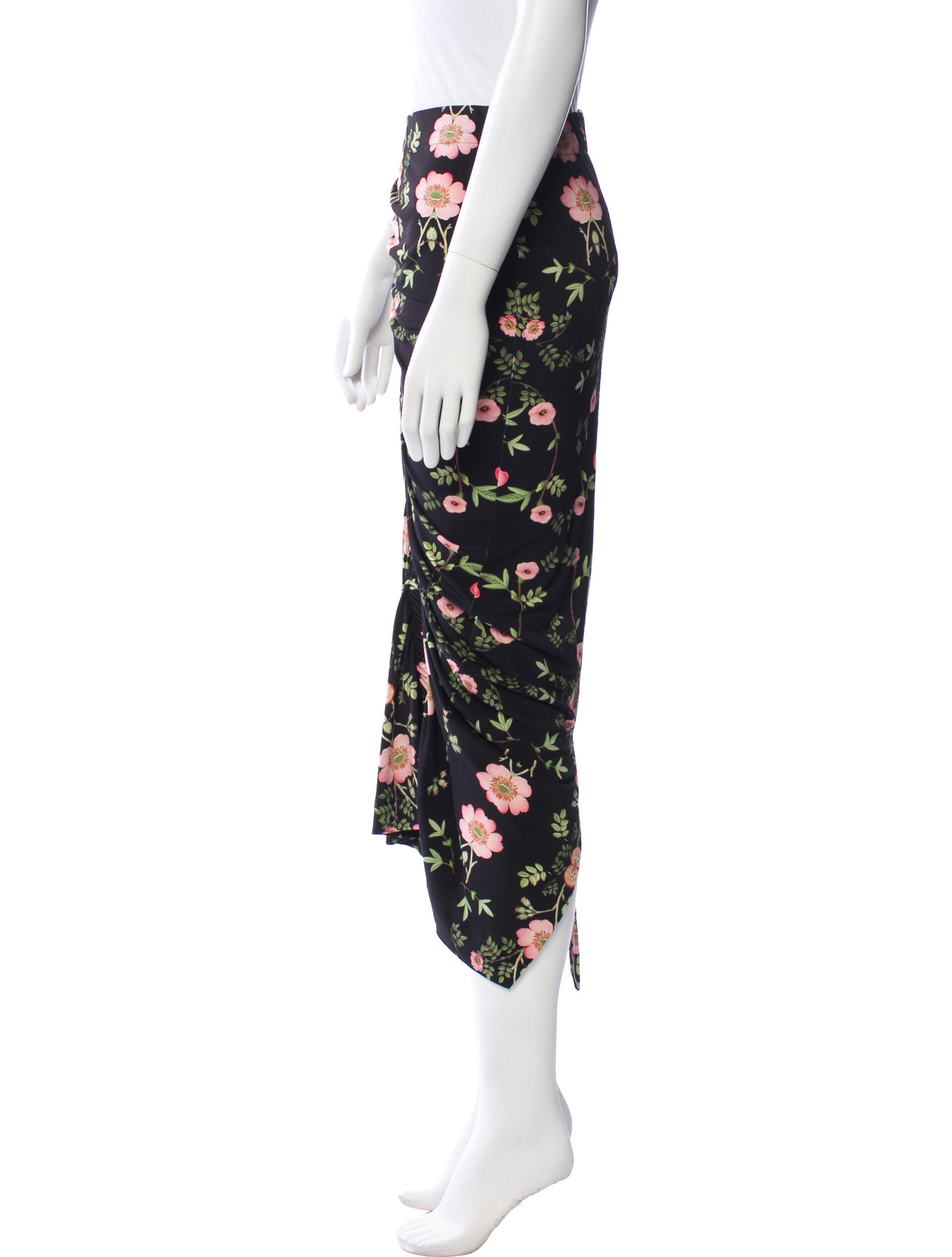 Preen by Thornton Bregazzi Floral Print Midi Length Skirt