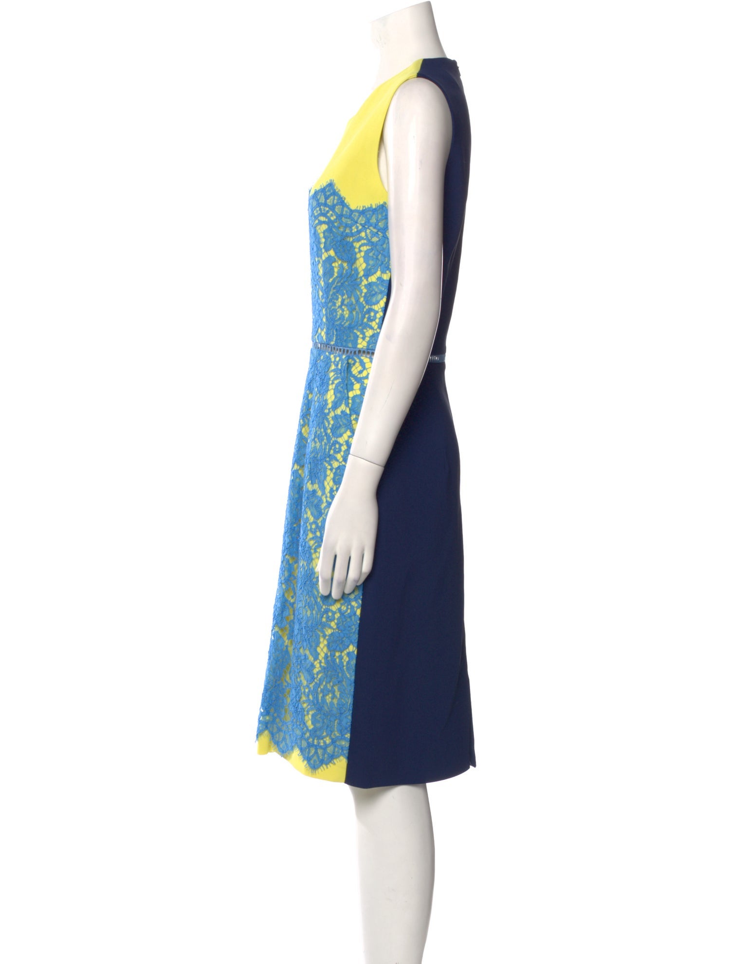 Preen by Thornton Bregazzi Lace Pattern Midi Length Dress