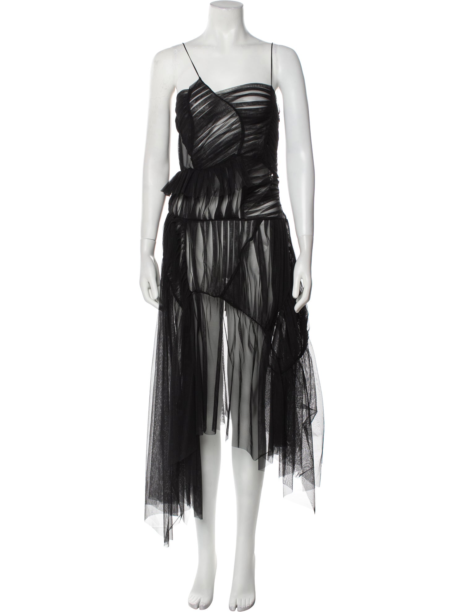 Preen by Thornton Bregazzi Cowl Neck Midi Length Dress